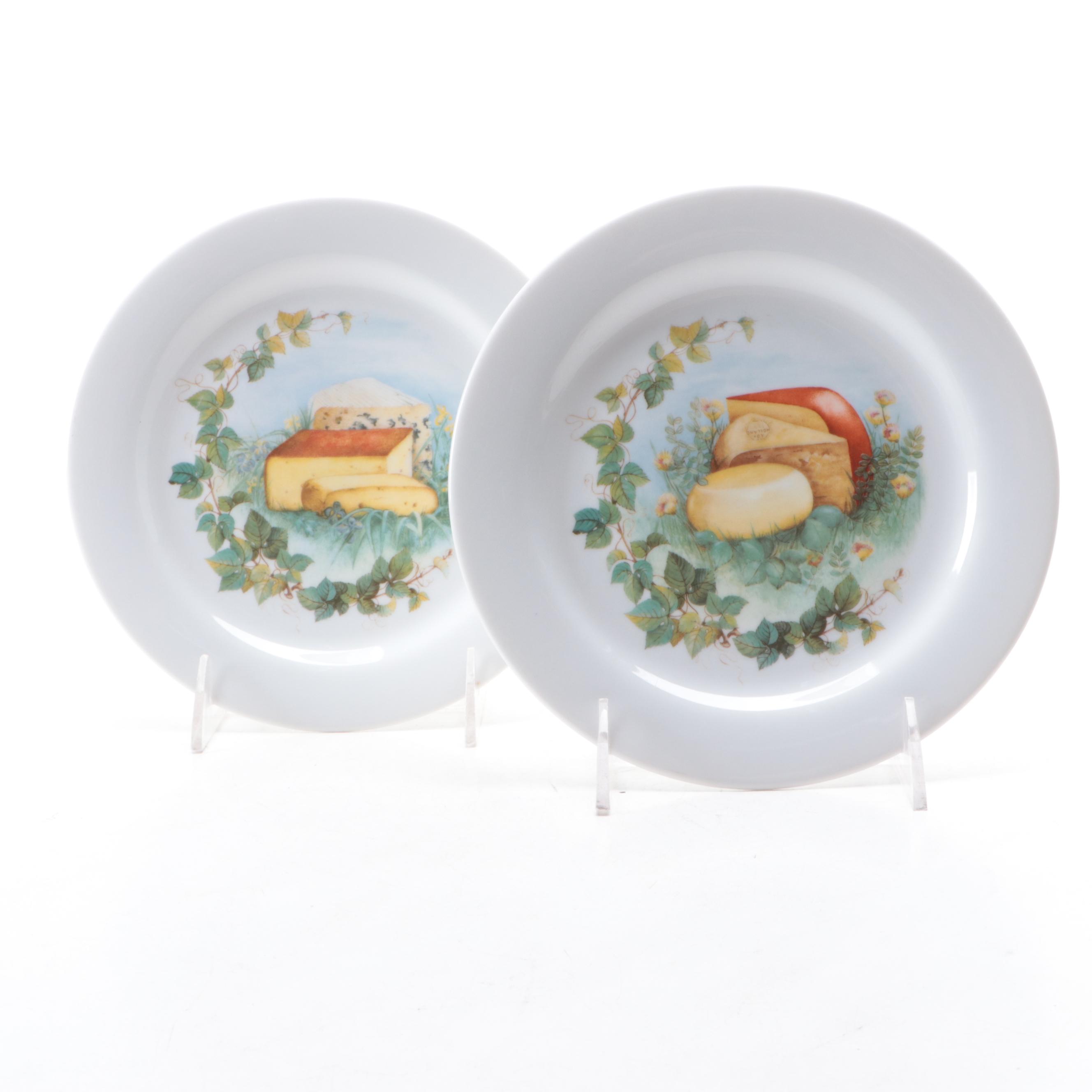 Josef Kuba Porcelain Cheese Plates