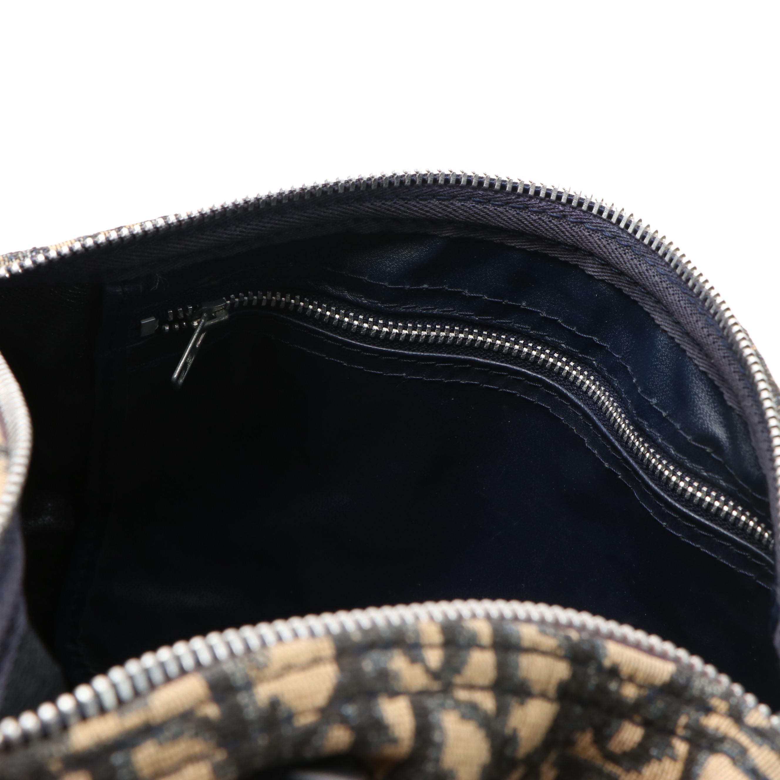 Christian Dior Trotter Boston Bag in Canvas and Leather