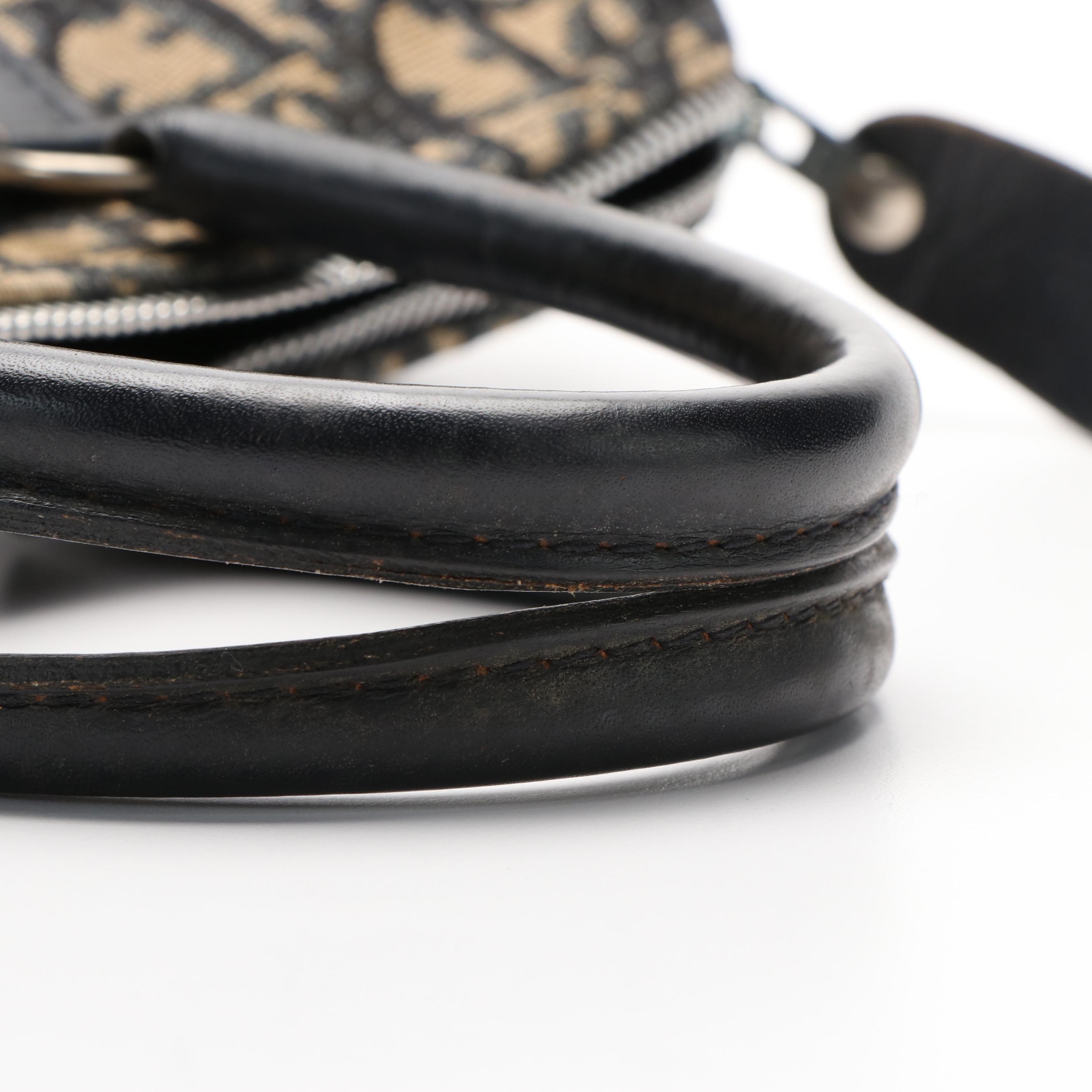 Christian Dior Trotter Boston Bag in Canvas and Leather