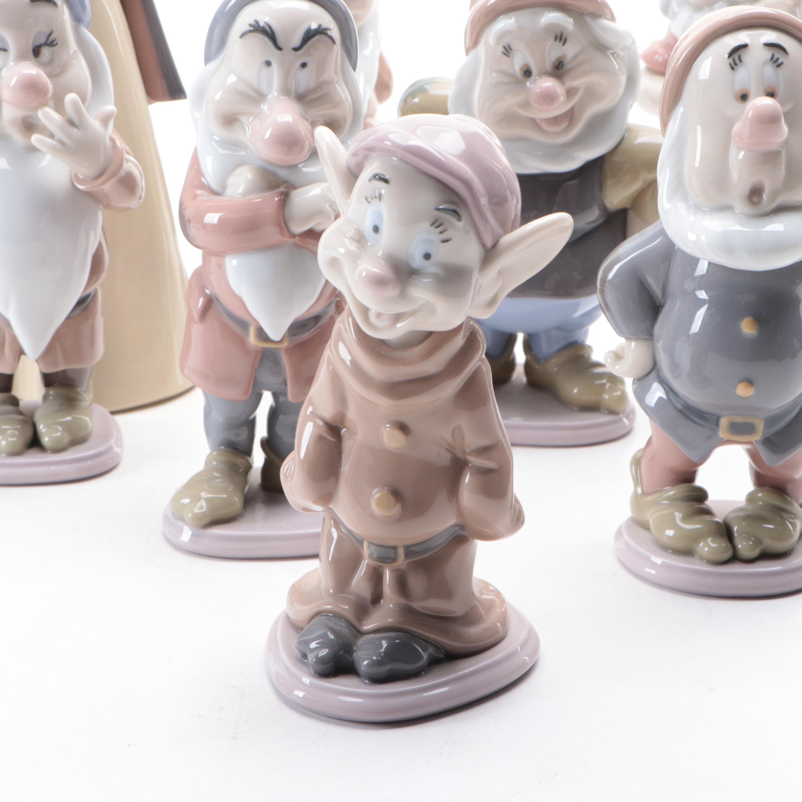Lladró Disney "Snow White and the Seven Dwarfs" Porcelain Figurines