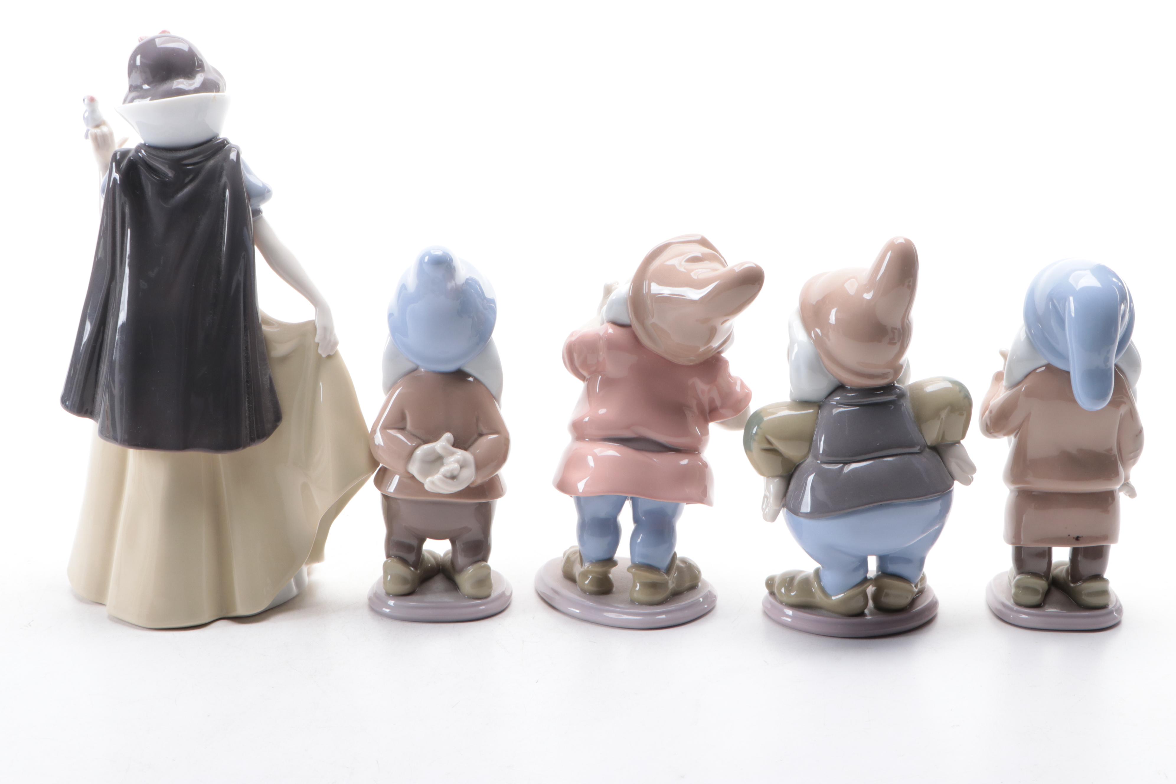 Lladró Disney "Snow White and the Seven Dwarfs" Porcelain Figurines