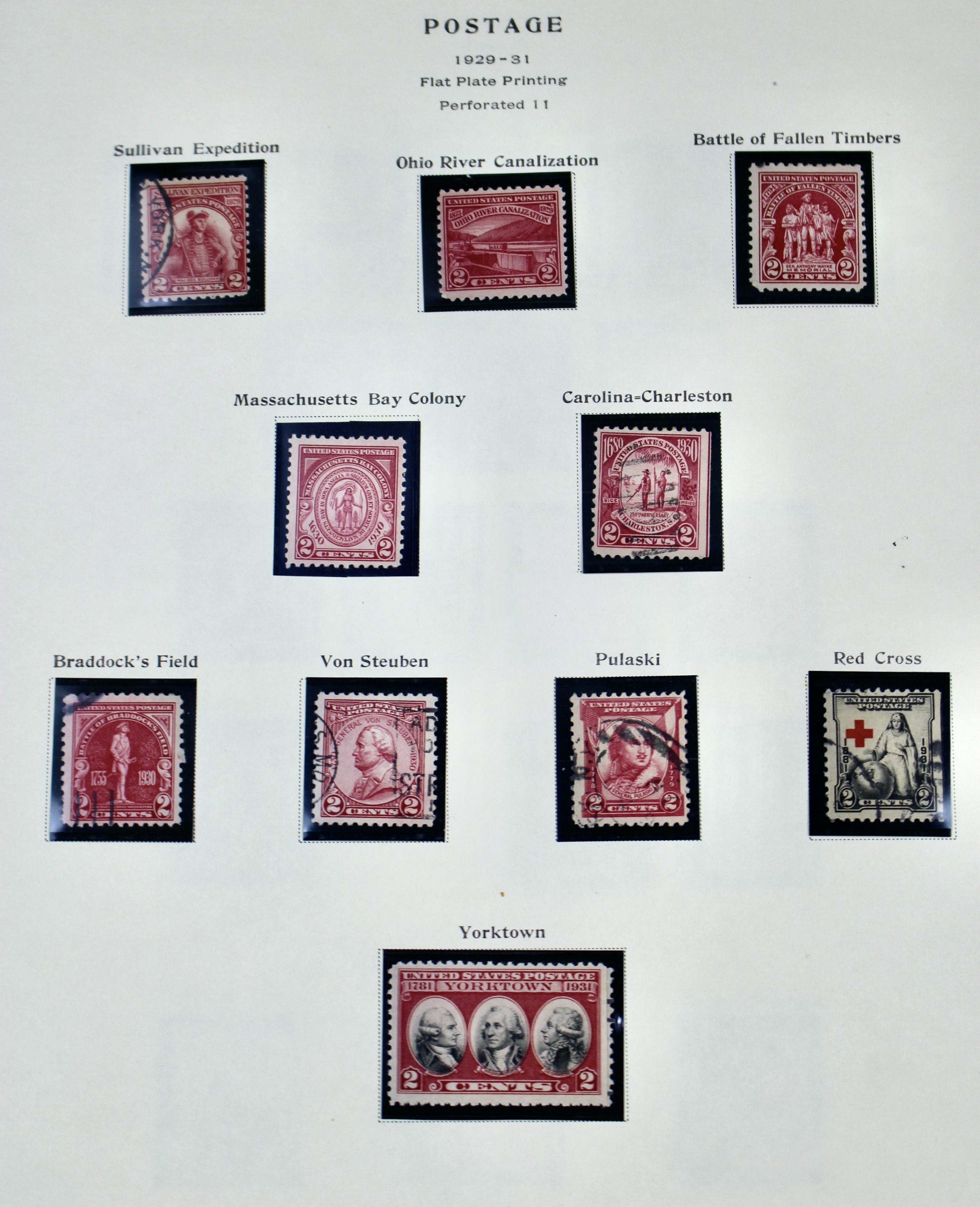Early U.S. Commemorative Postage Stamp Collection, 1901 to 1935