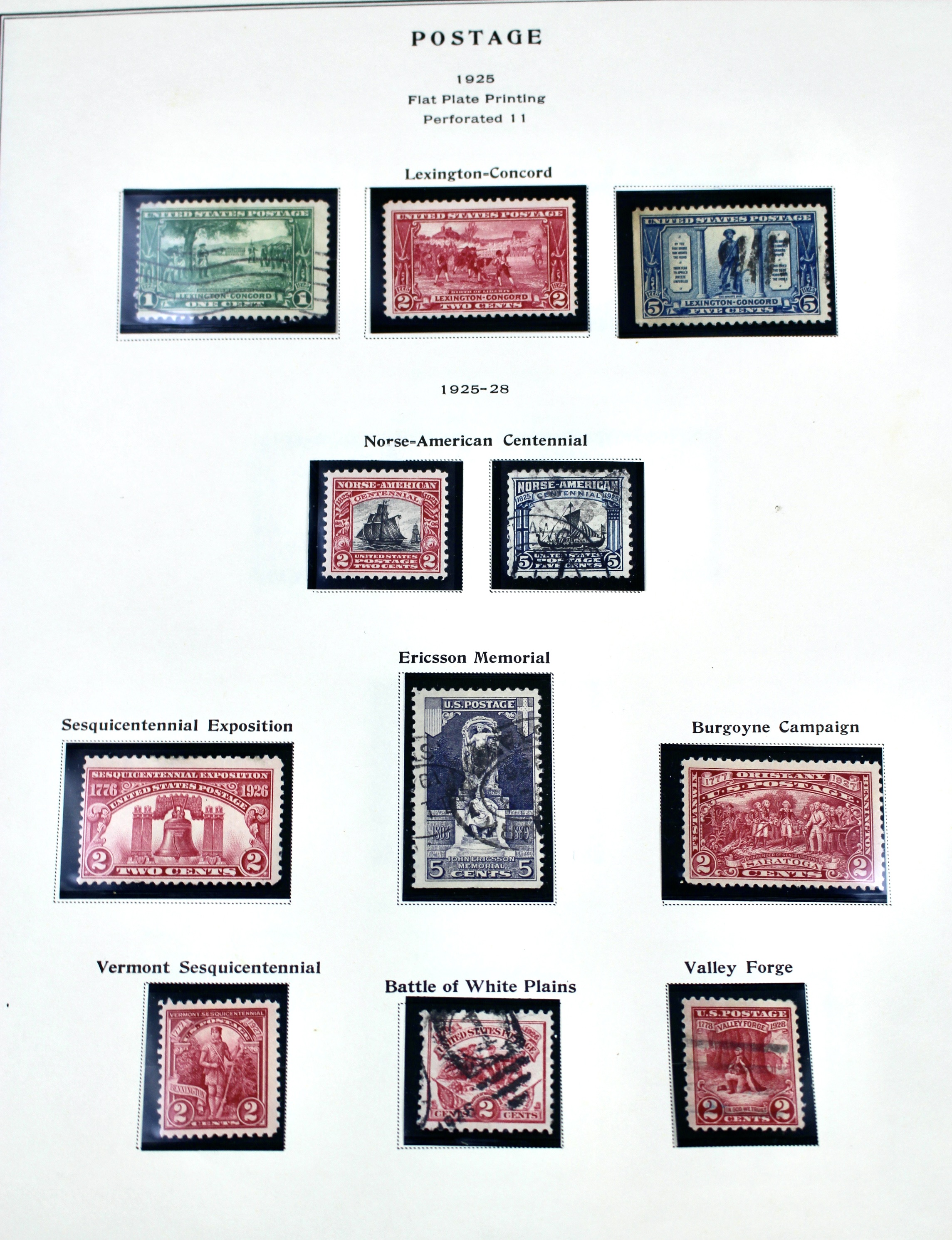 Early U.S. Commemorative Postage Stamp Collection, 1901 to 1935