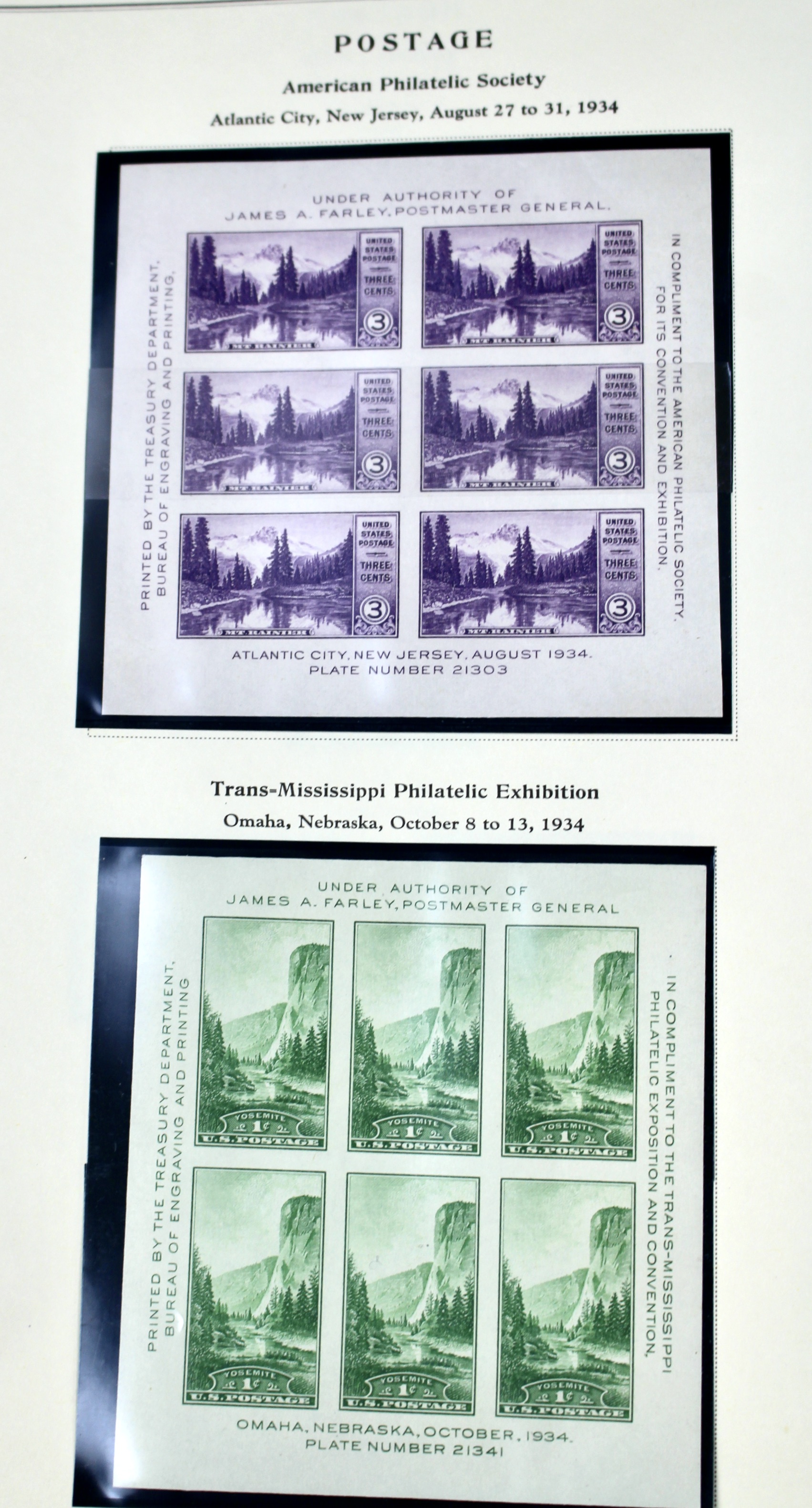 Early U.S. Commemorative Postage Stamp Collection, 1901 to 1935