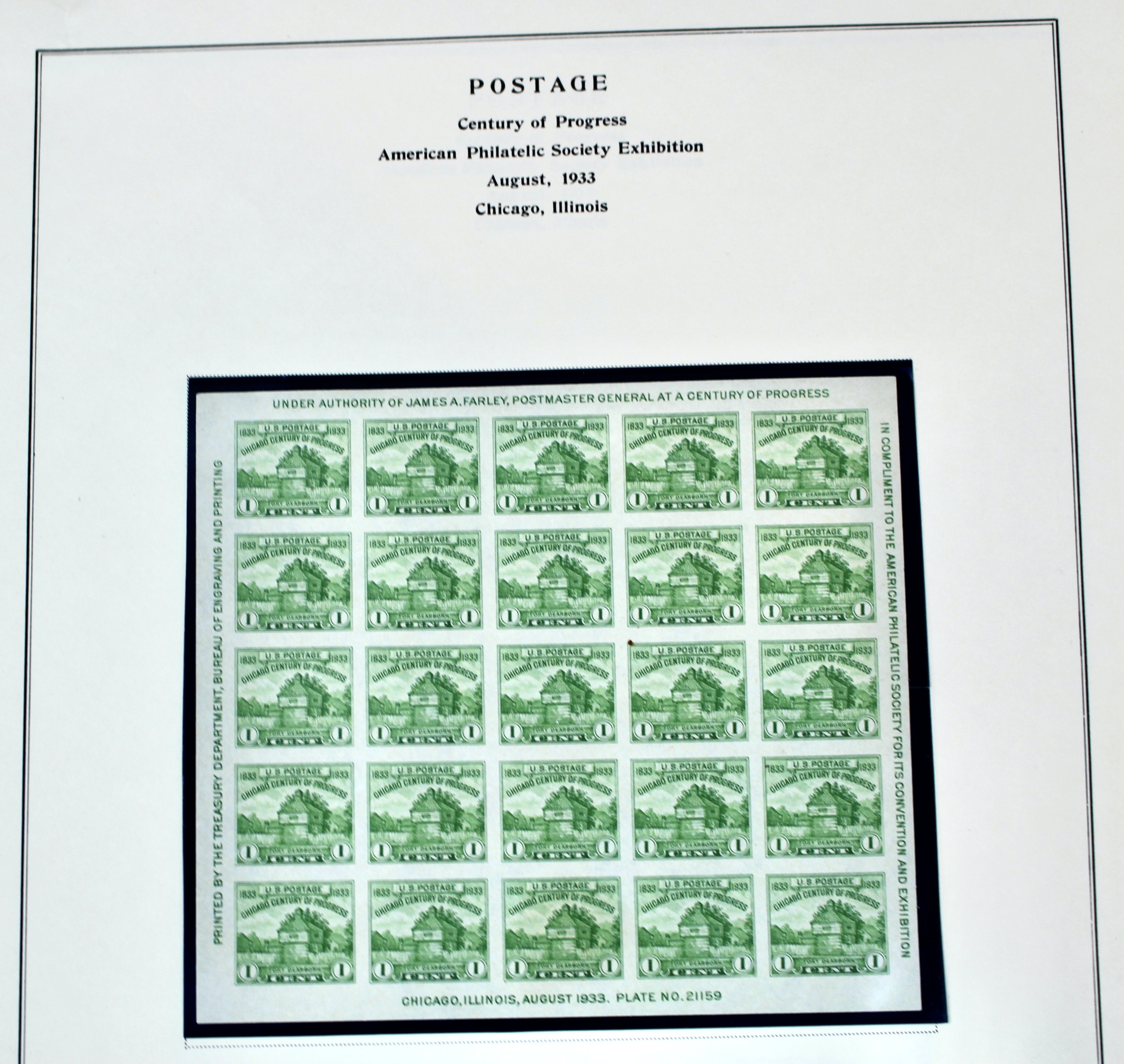 Early U.S. Commemorative Postage Stamp Collection, 1901 to 1935