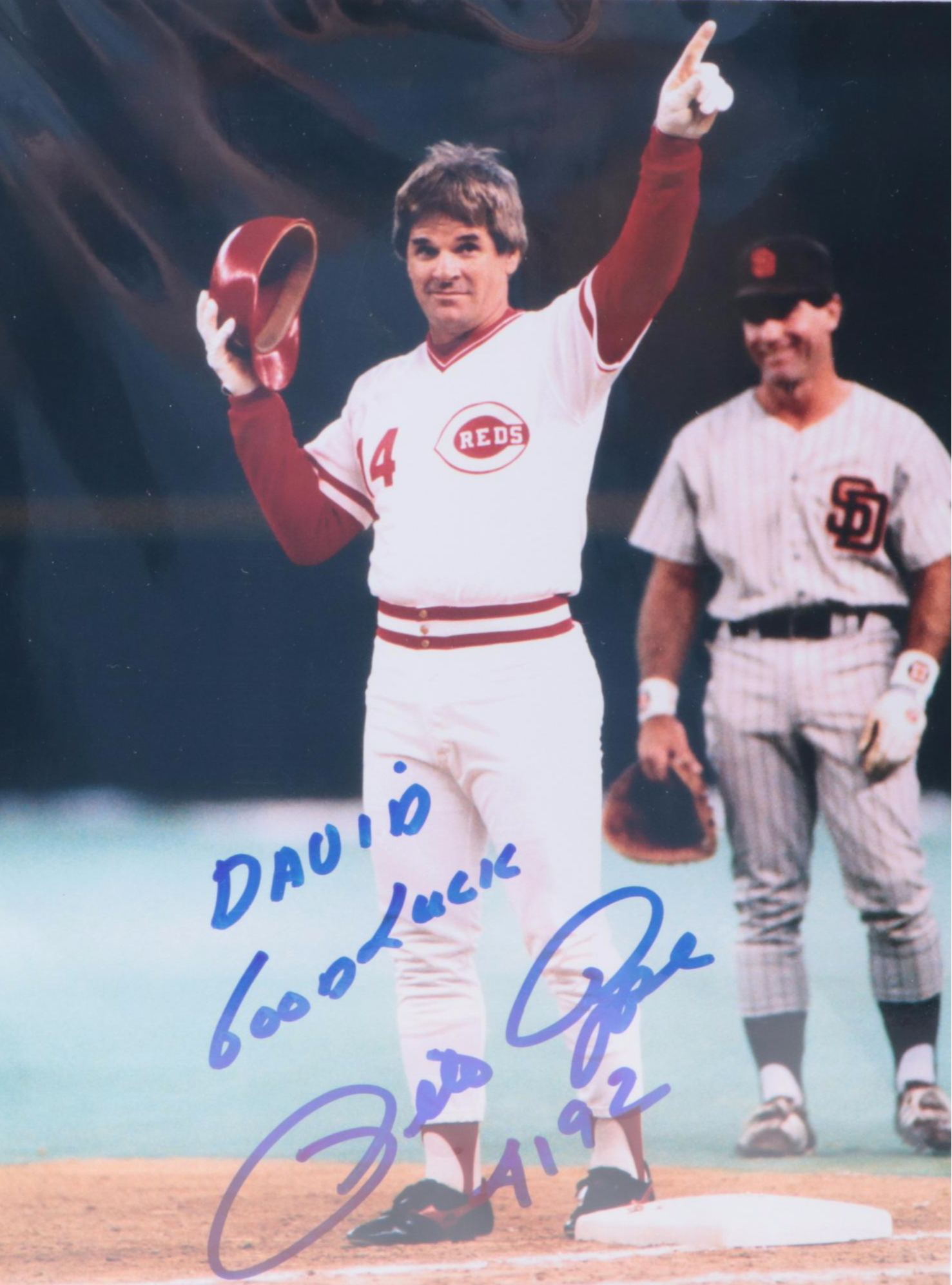 Pete Rose Signed Cincinnati Reds Matted Prints