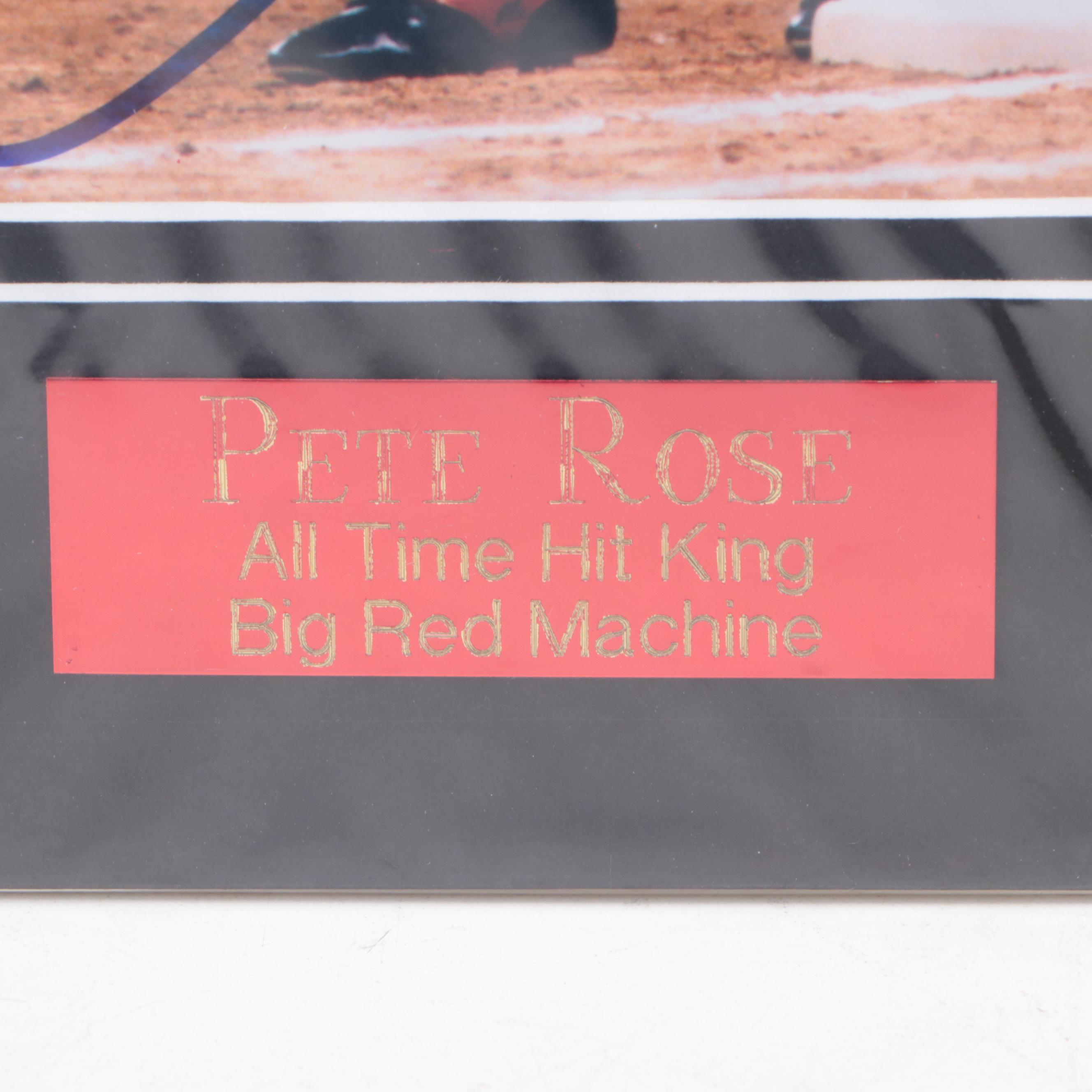 Pete Rose Signed Cincinnati Reds Matted Prints