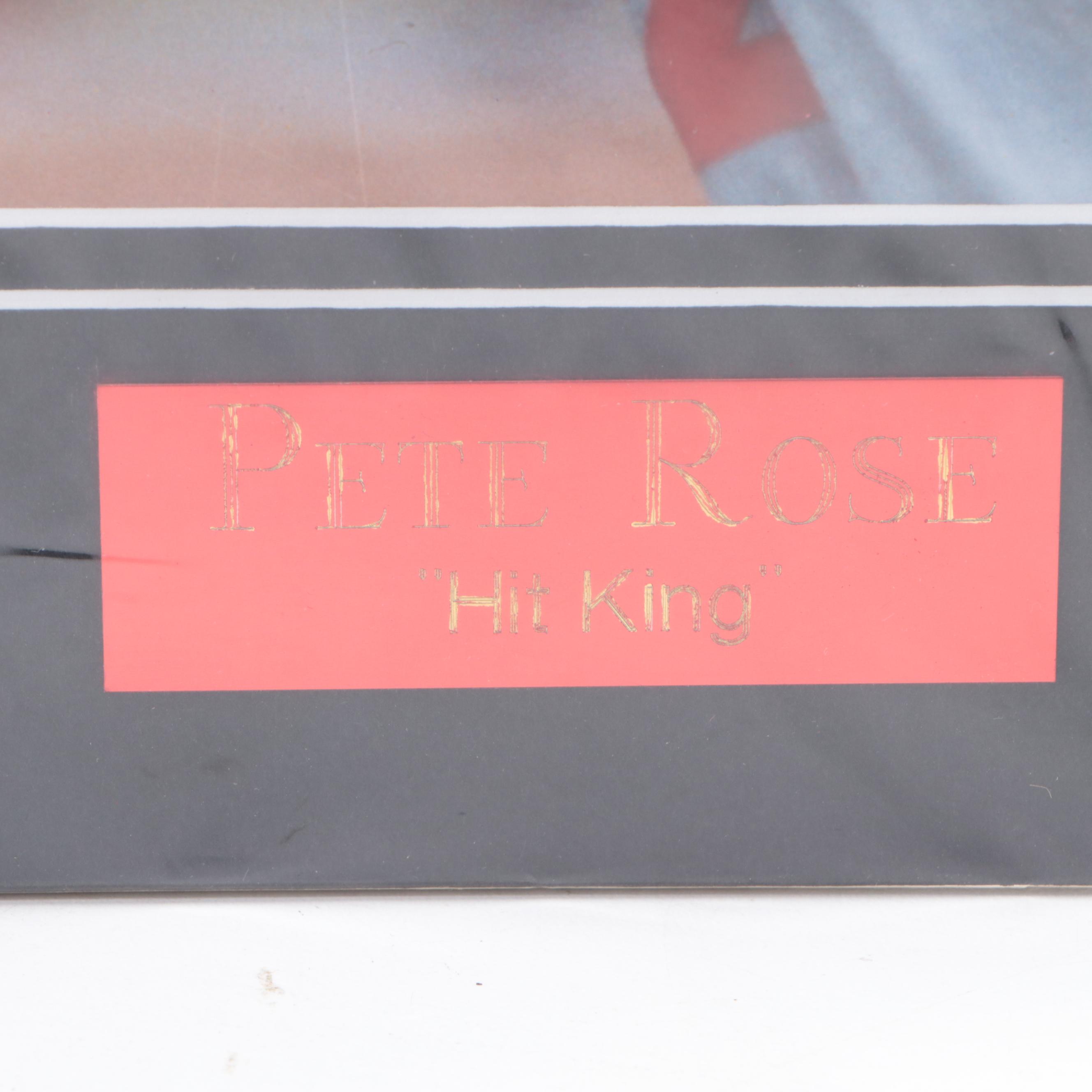 Pete Rose Signed Cincinnati Reds Matted Prints