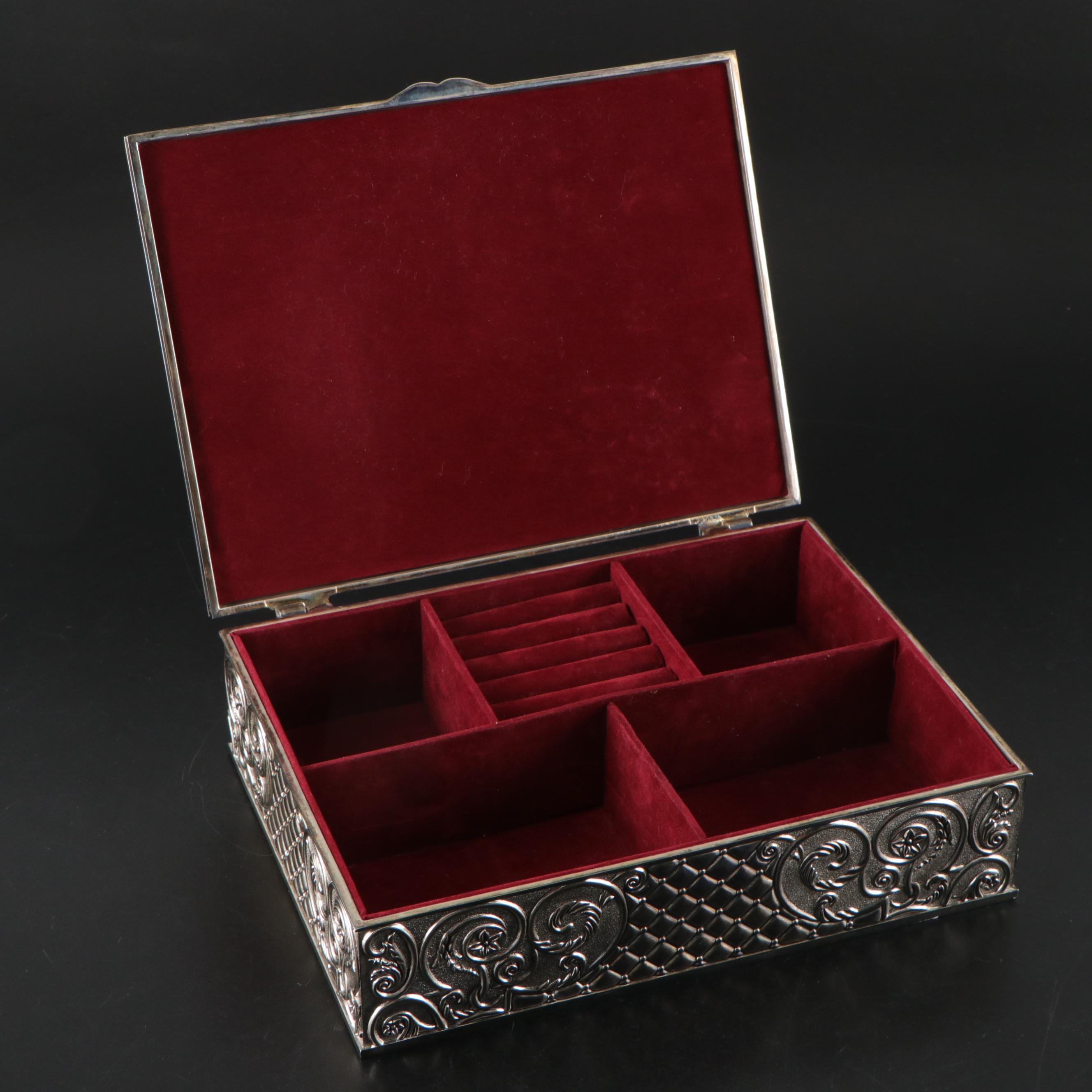 Godinger Silver Plate Jewelry Box