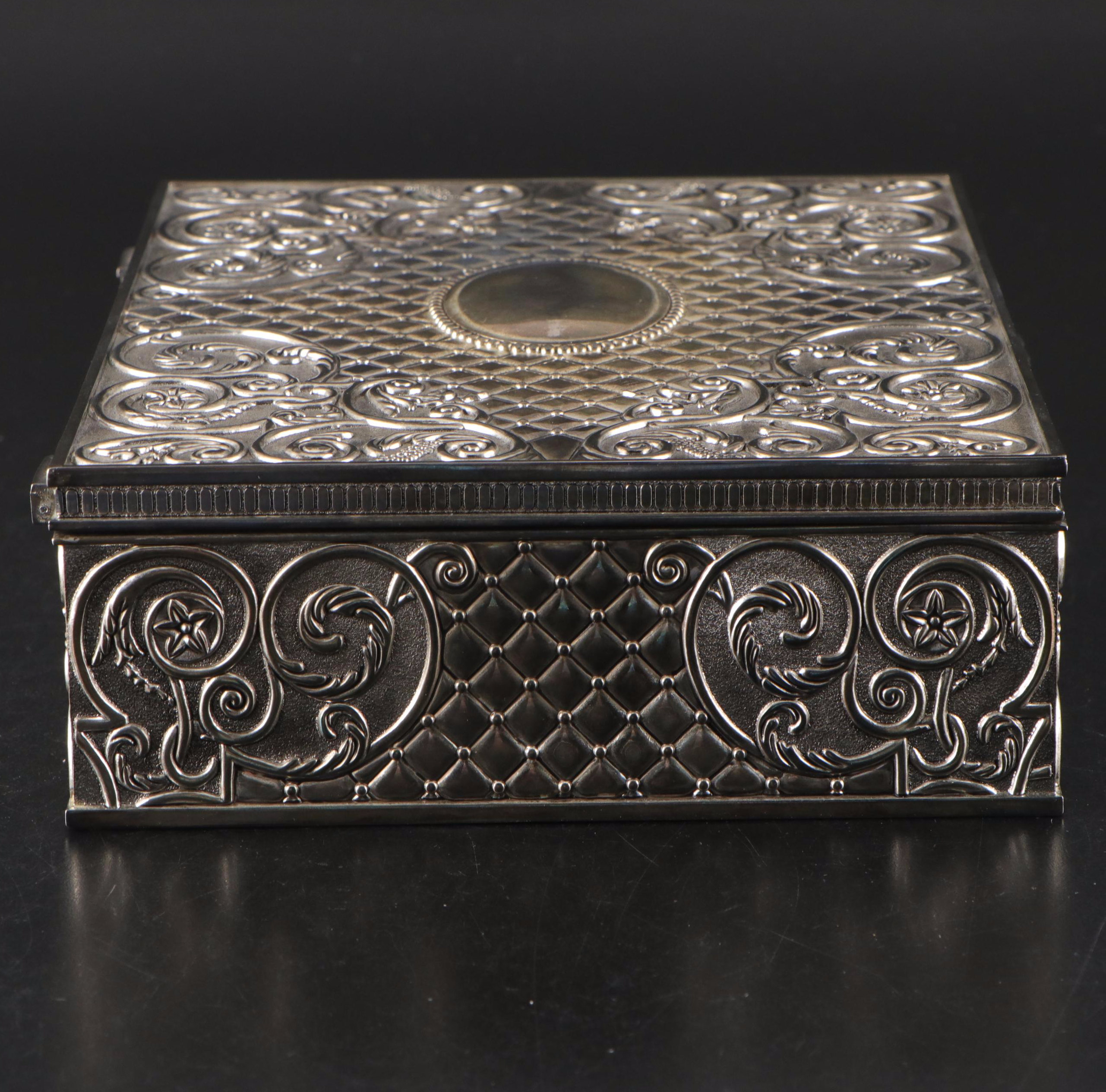 Godinger Silver Plate Jewelry Box
