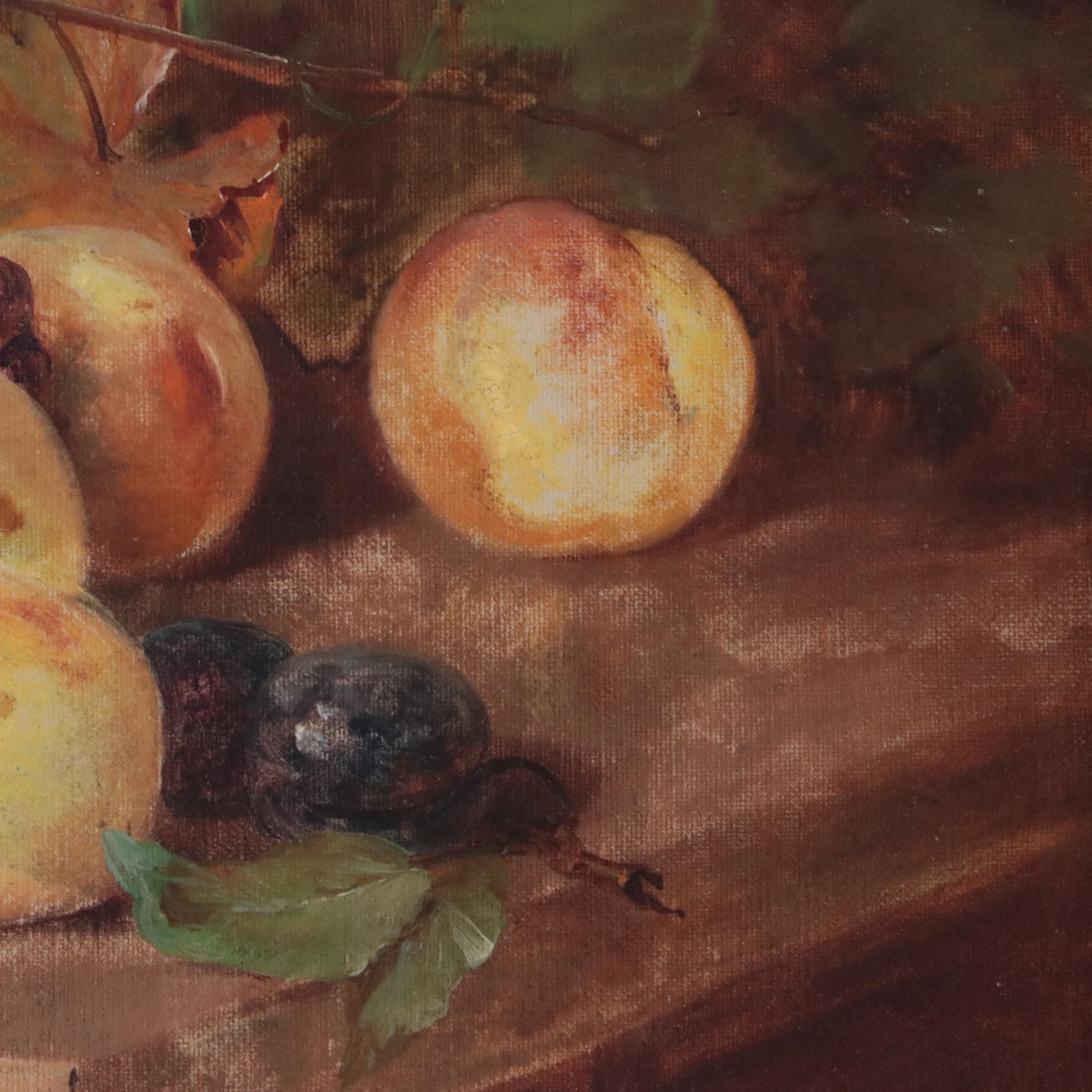 H. Raymond Fruit Still Life Oil Painting