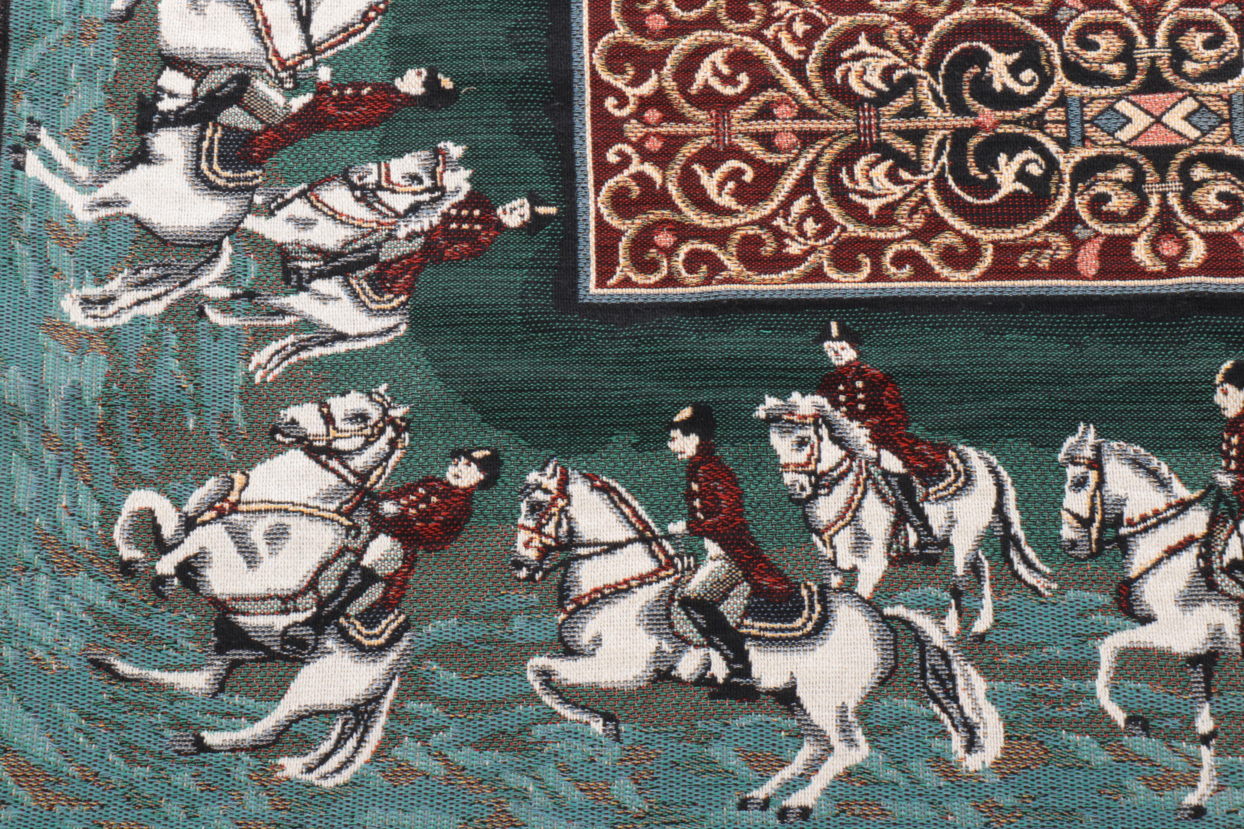 Goodwin Weavers Lipizzaner Horse Motif Throw with Accent Pillow & Luggage Stand