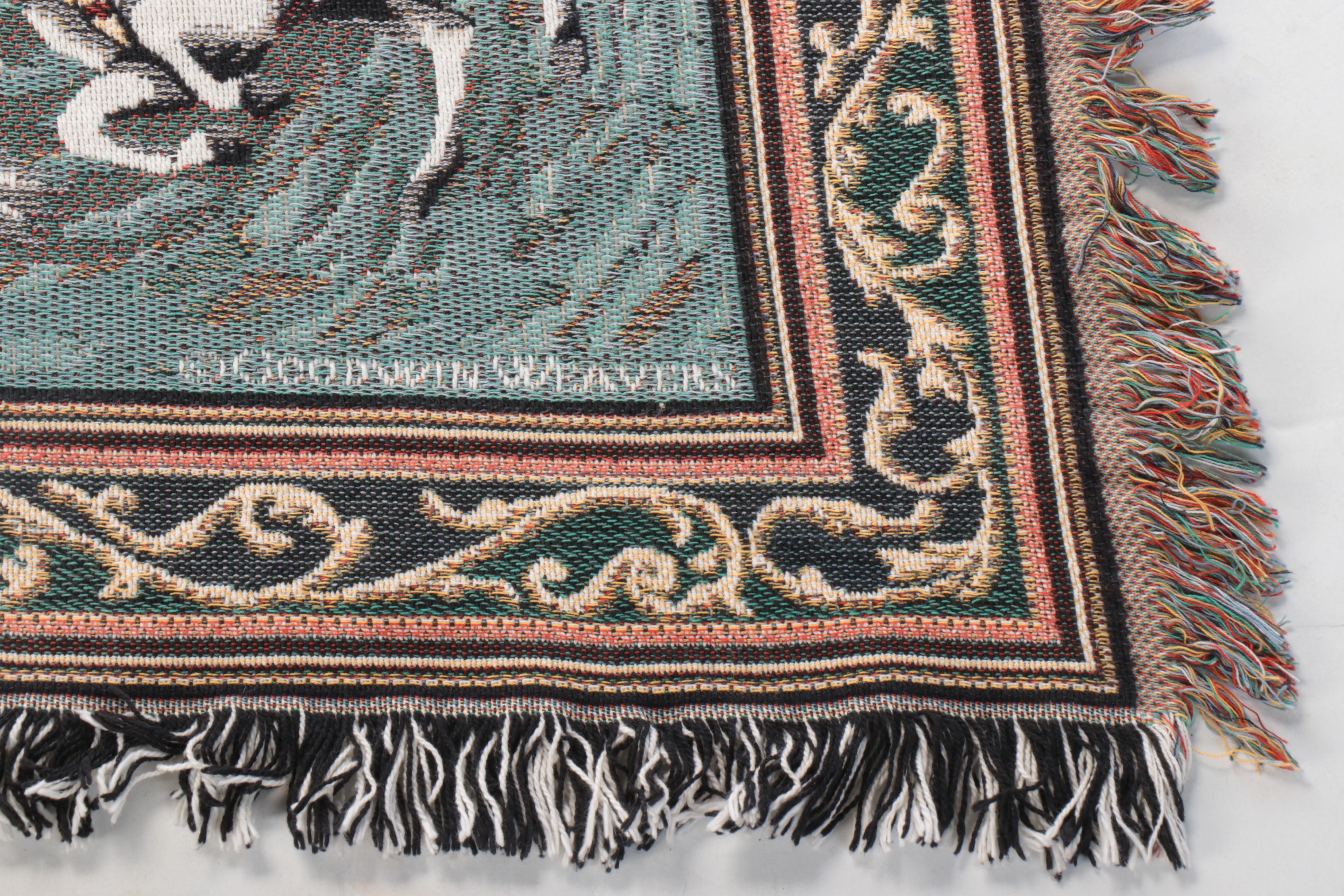 Goodwin Weavers Lipizzaner Horse Motif Throw with Accent Pillow & Luggage Stand