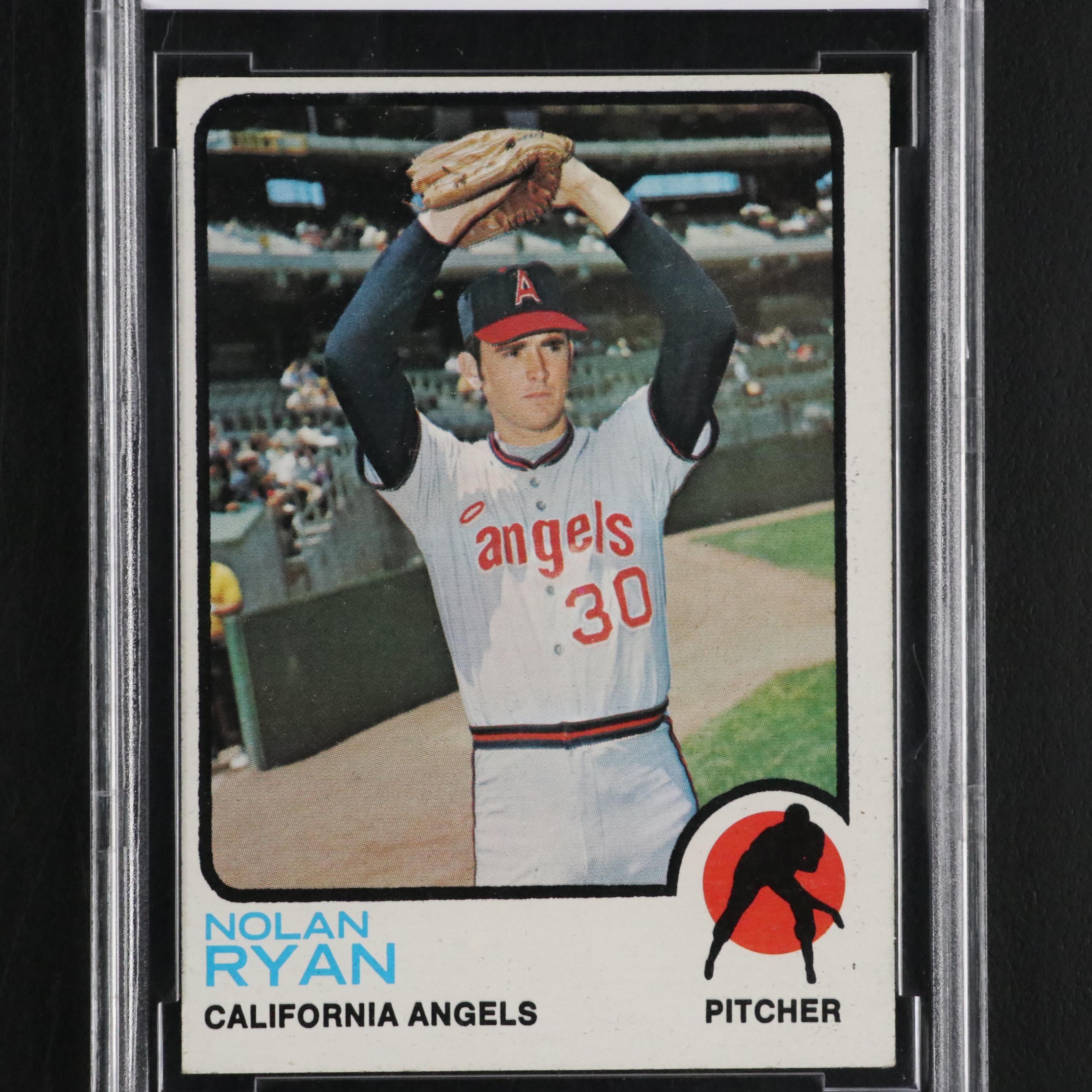 1973 Topps Nolan Ryan California Angels Baseball Card #220 Graded BCCG 8