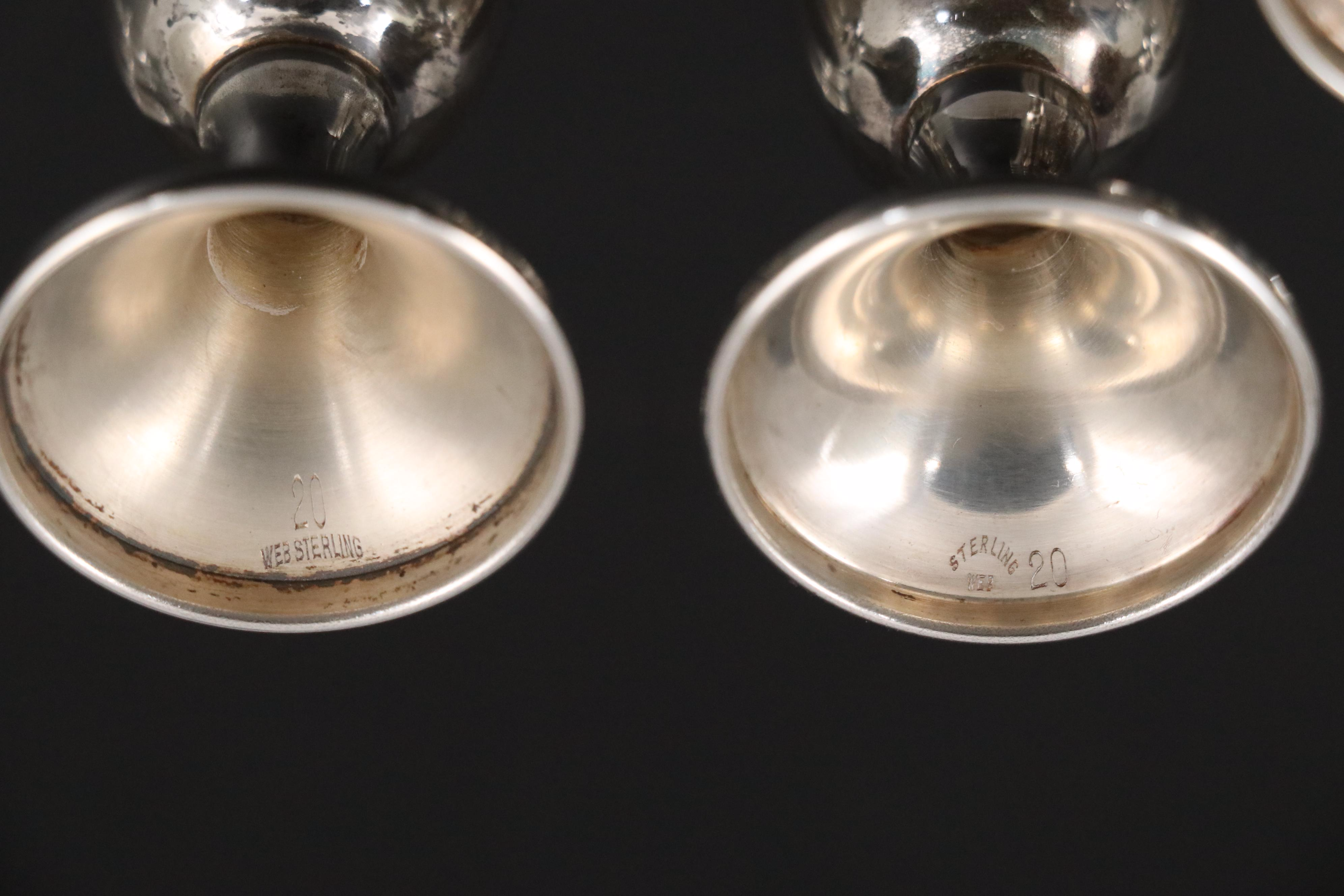 Web Silver Co. Sterling Silver Cordial Cups