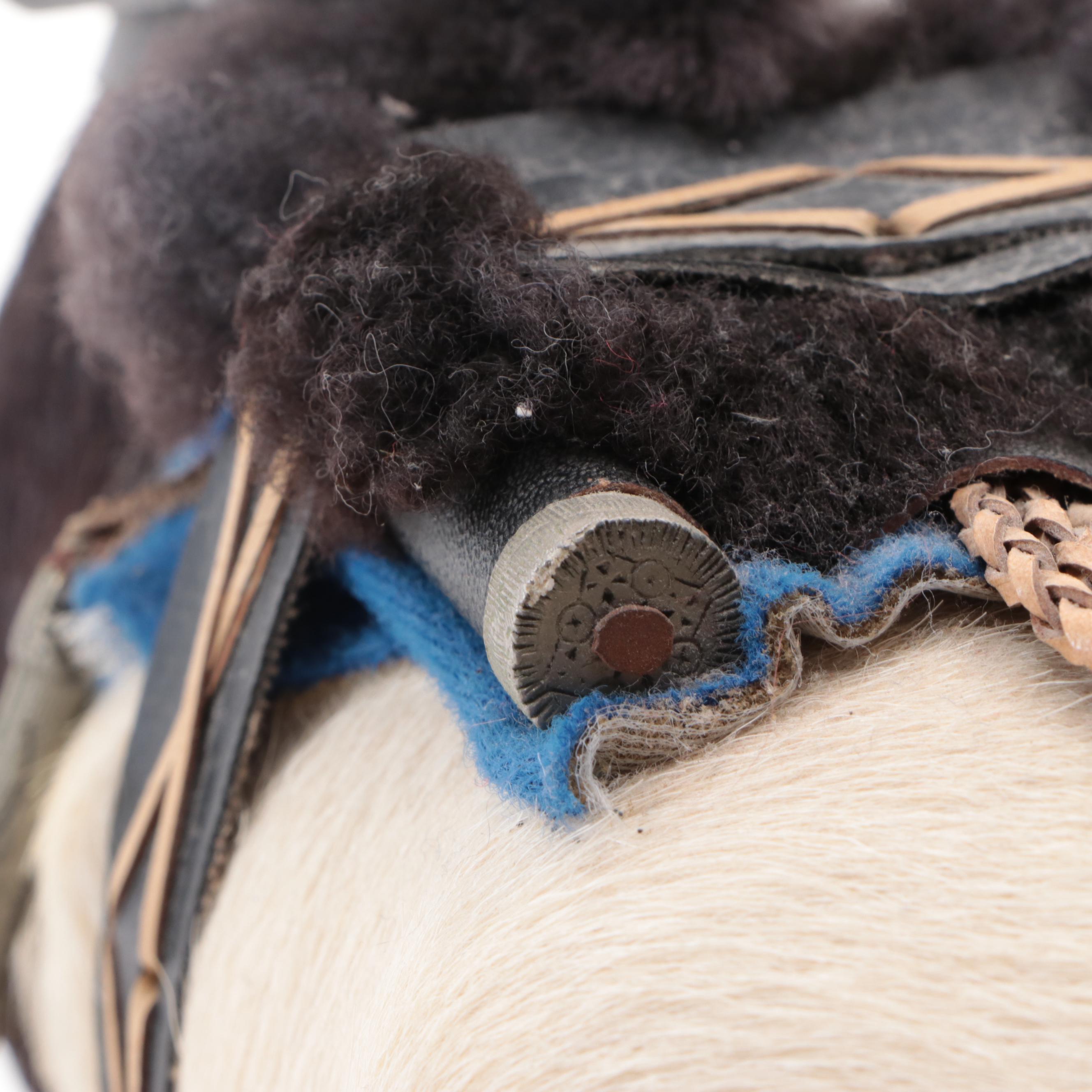 Pony Hair Wrapped Paint Horse Figurine