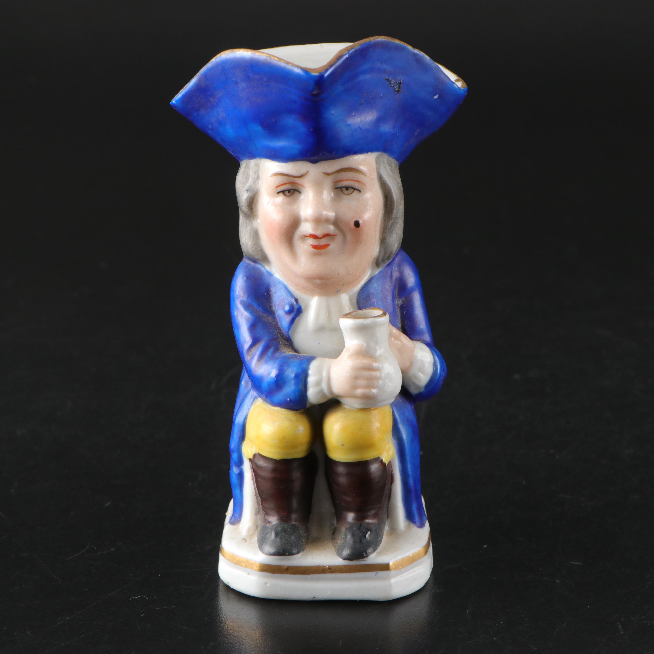 German Ceramic Toby Jug with Fairings and Other Décor