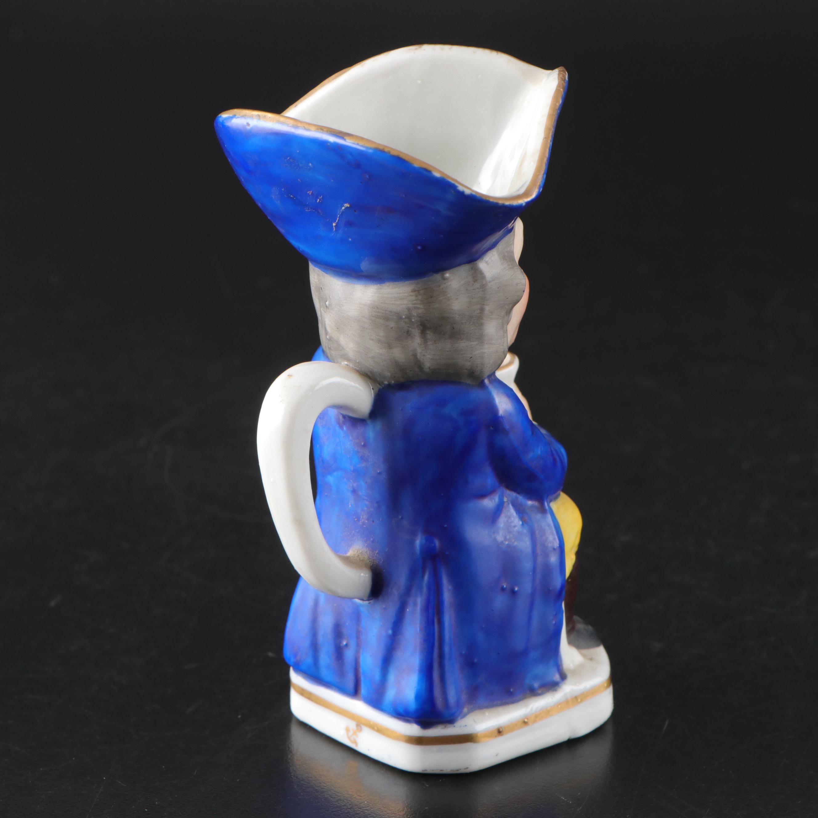 German Ceramic Toby Jug with Fairings and Other Décor