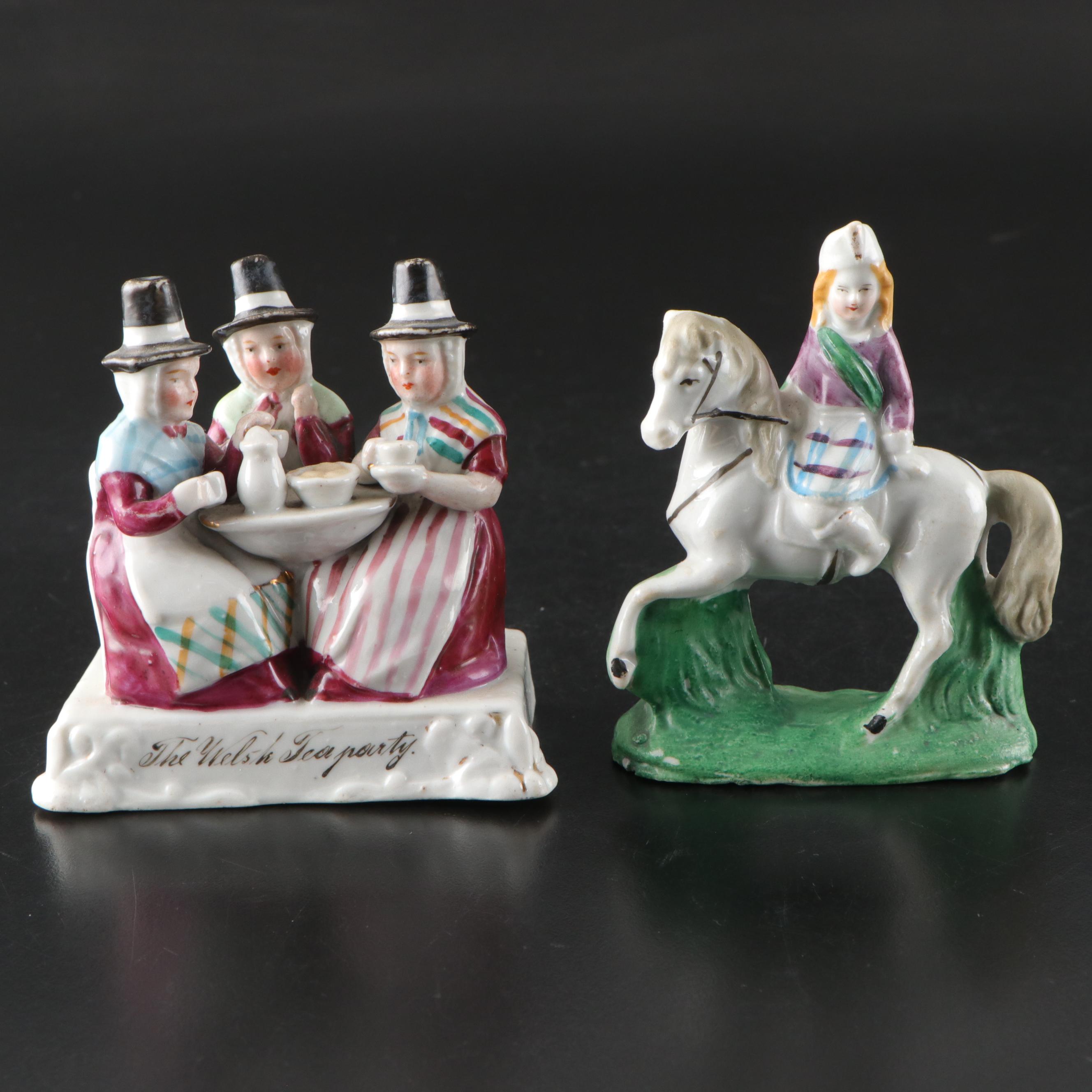 German Ceramic Toby Jug with Fairings and Other Décor