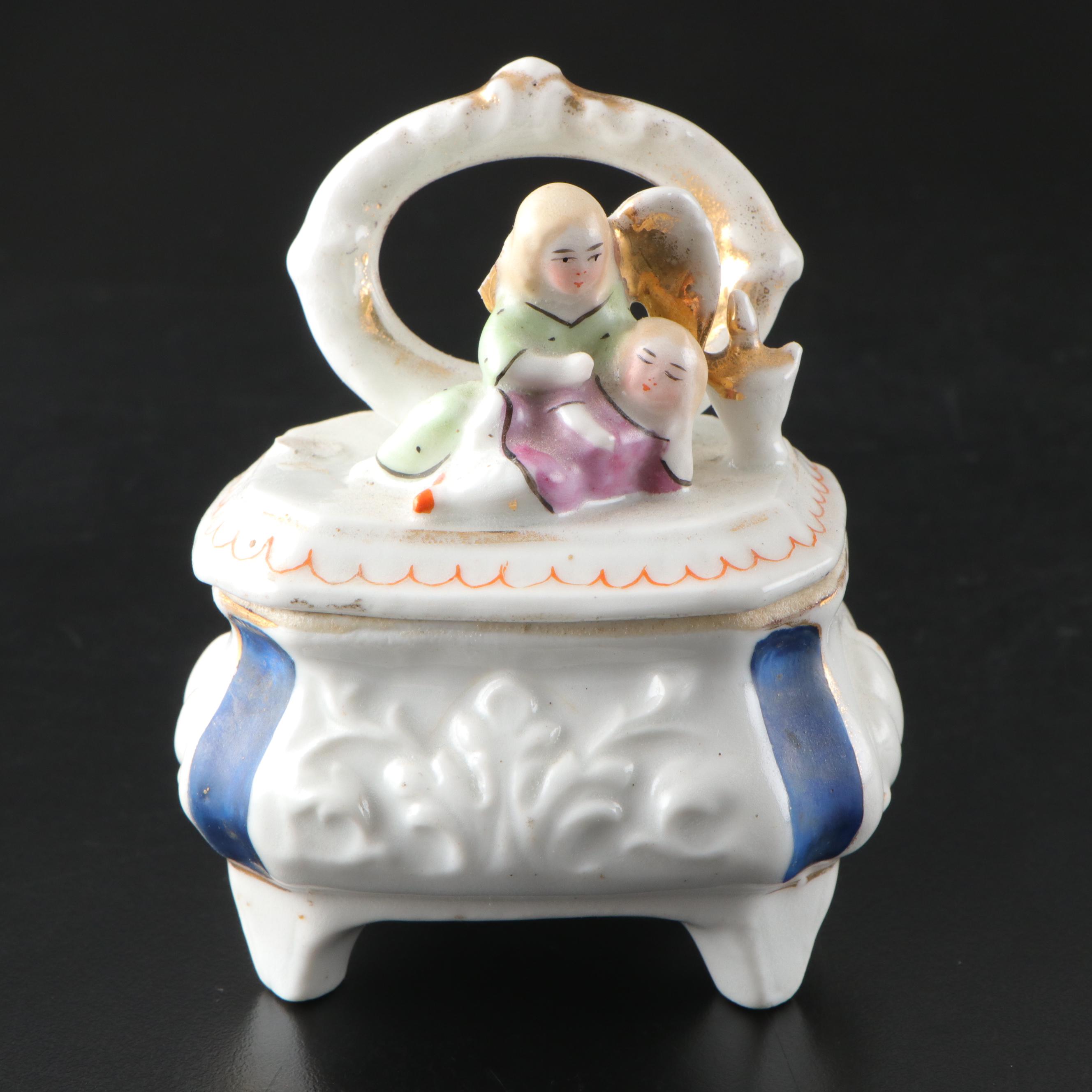 German Ceramic Toby Jug with Fairings and Other Décor