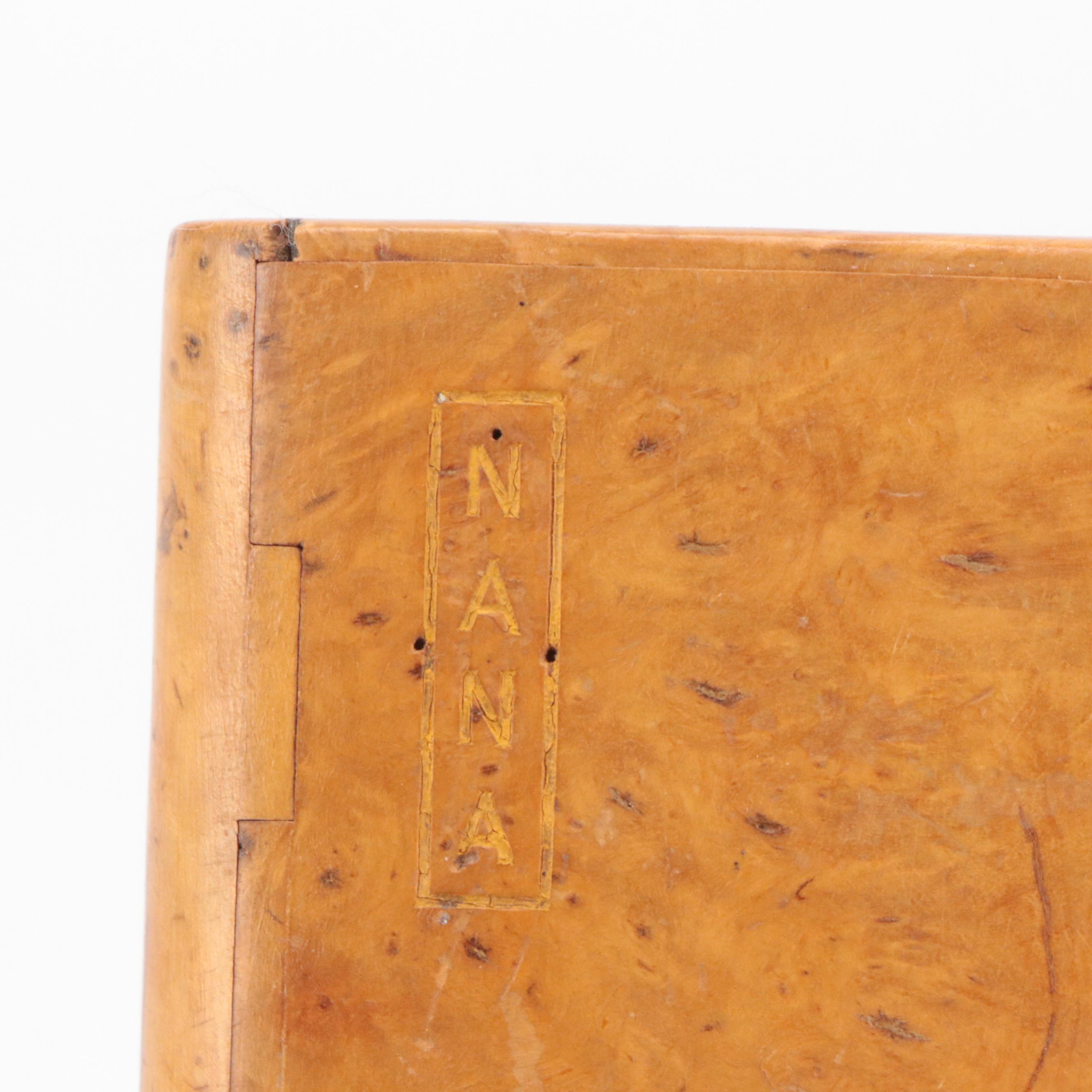 Wooden and Tortoise Shell Boxes with Powder Horn