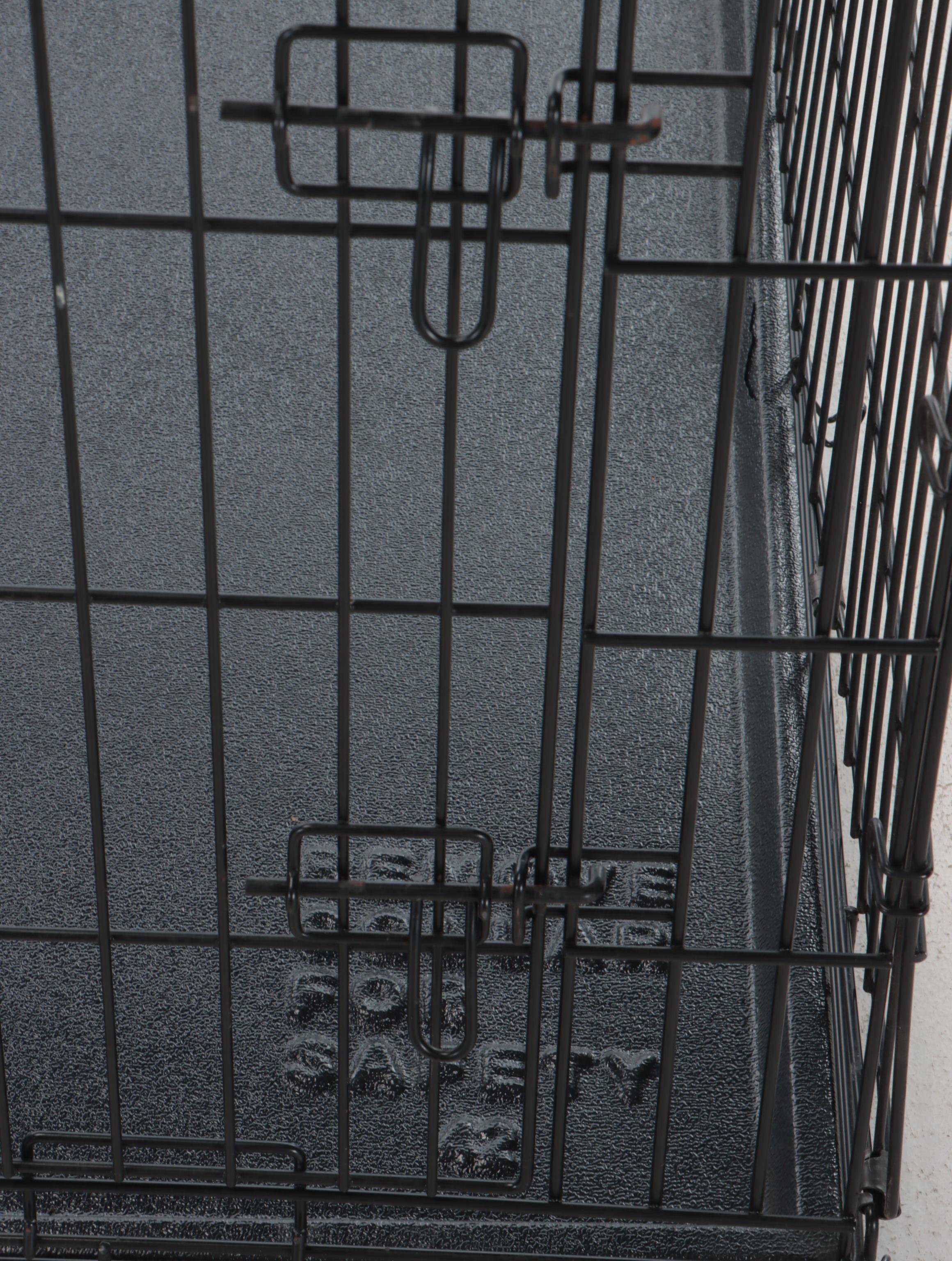 Plastic Large Dog Food Bowls and Stands with Collapsible Metal Cages