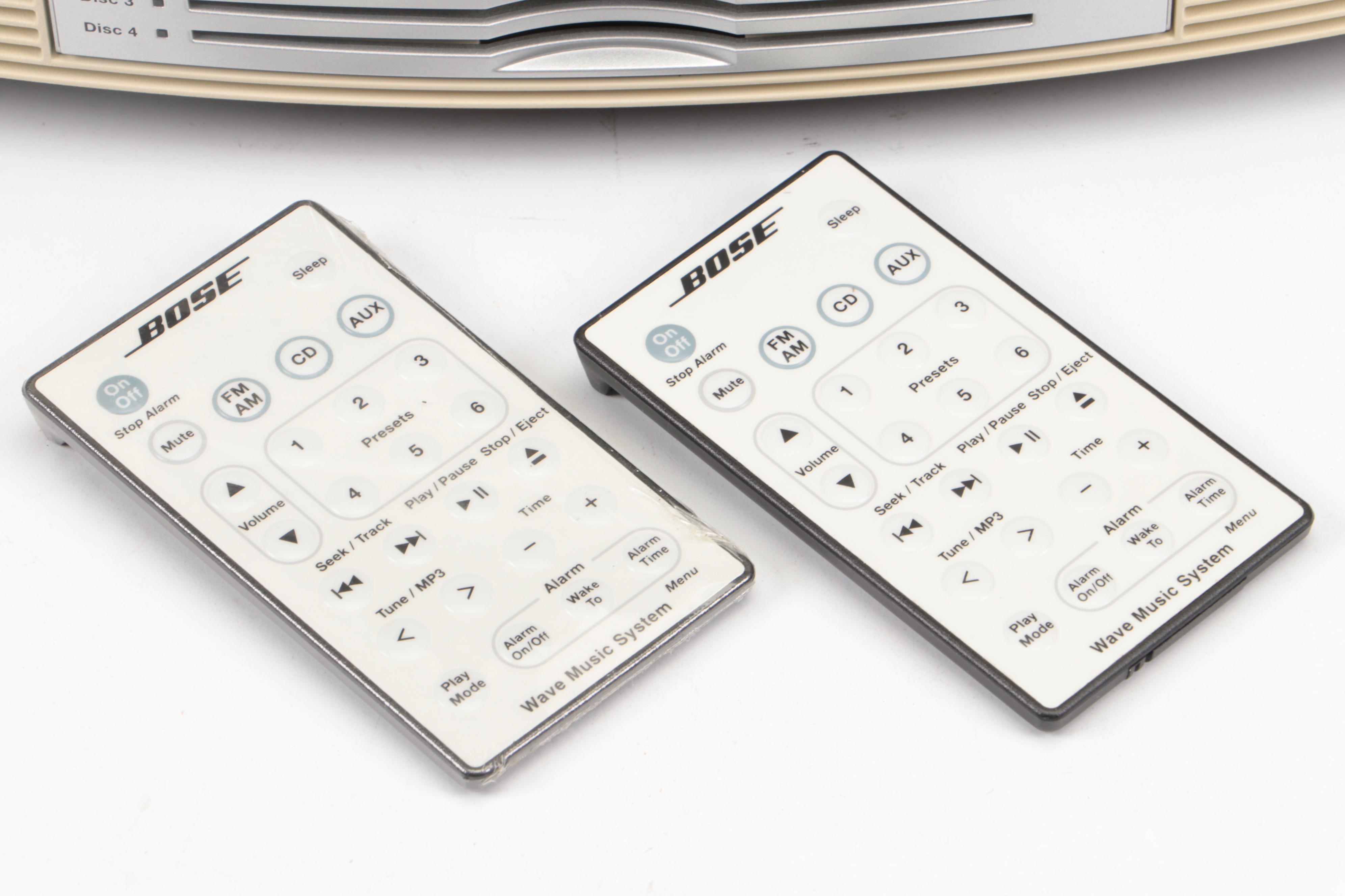 Bose Wave Music System with Multi-CD Changer Accessory and Remotes, Manuals