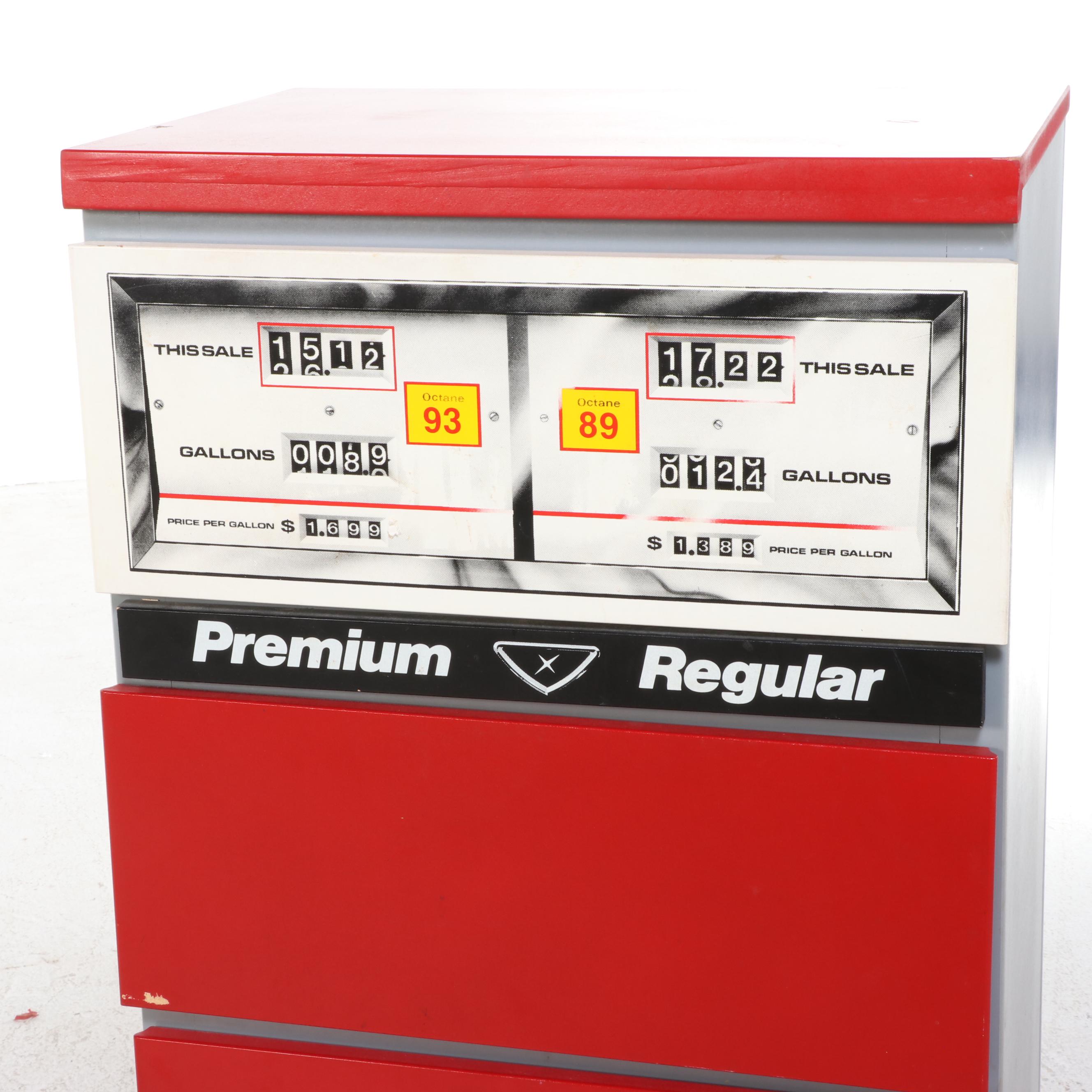 Wooden Gas Pump Chest of Drawers
