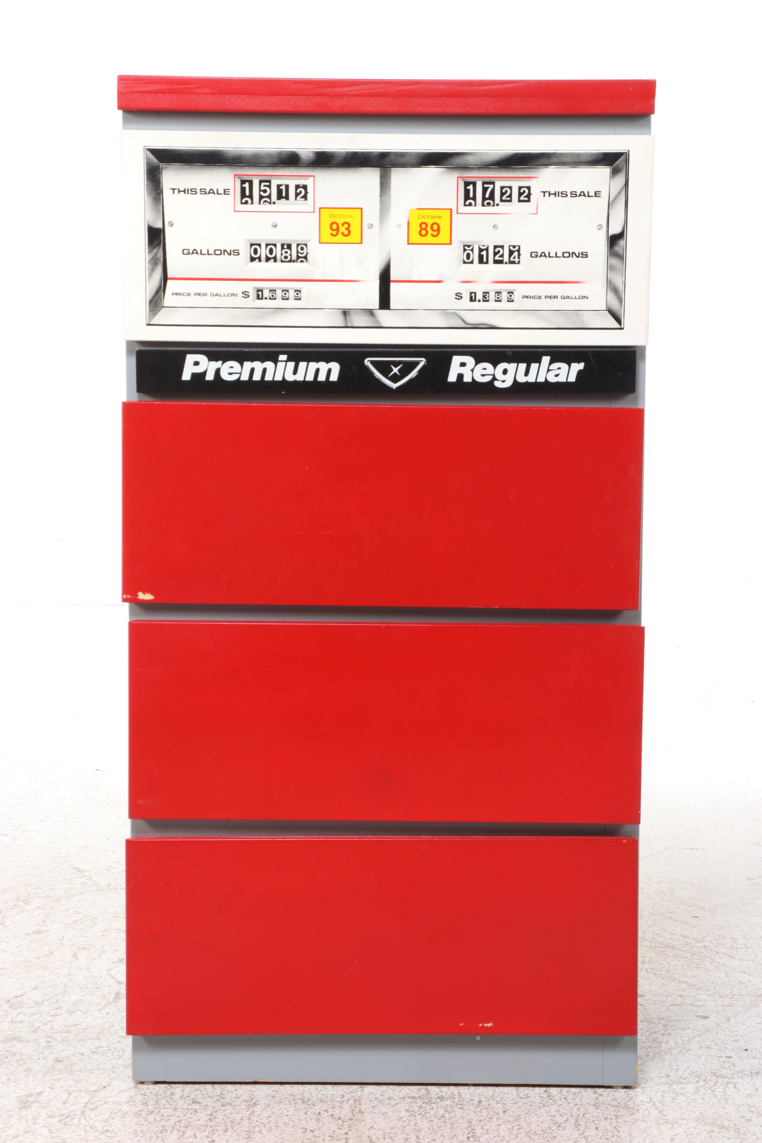Wooden Gas Pump Chest of Drawers