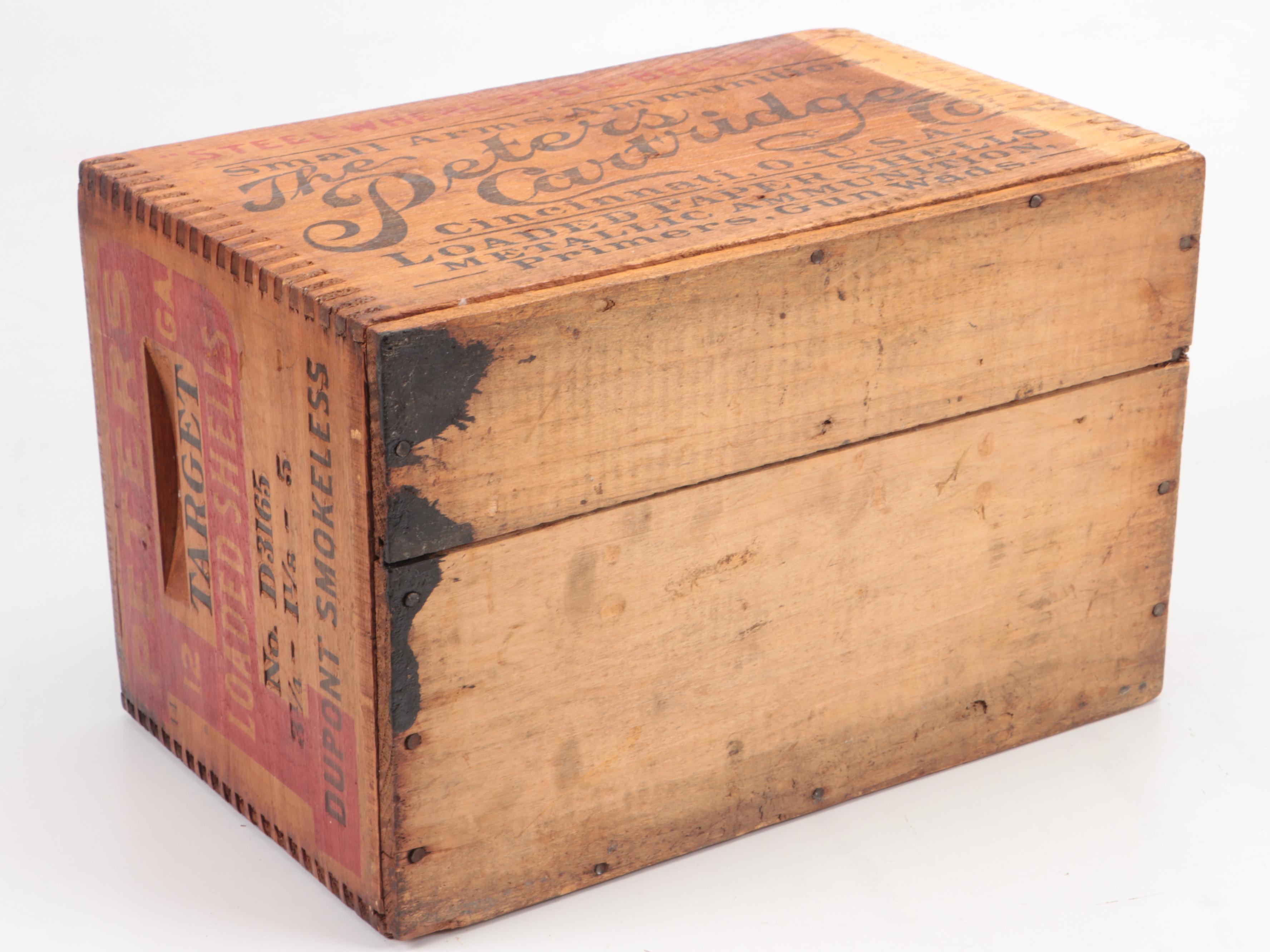 The Peter Cartridge Co. Wood Crate with Other Wooden Cigar Boxes