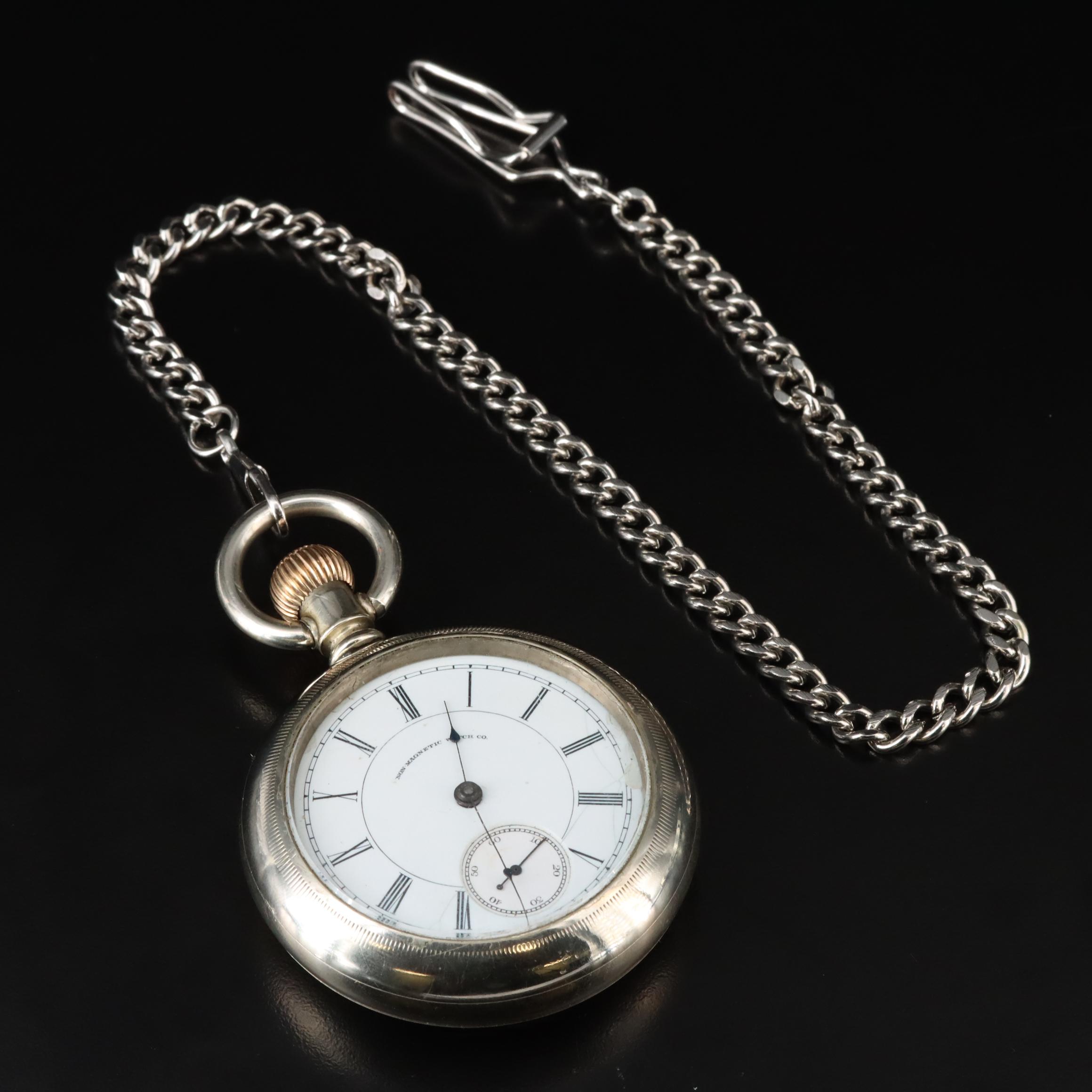 Antique 1890 Non-Magnetic Watch Co. Pocket Watch
