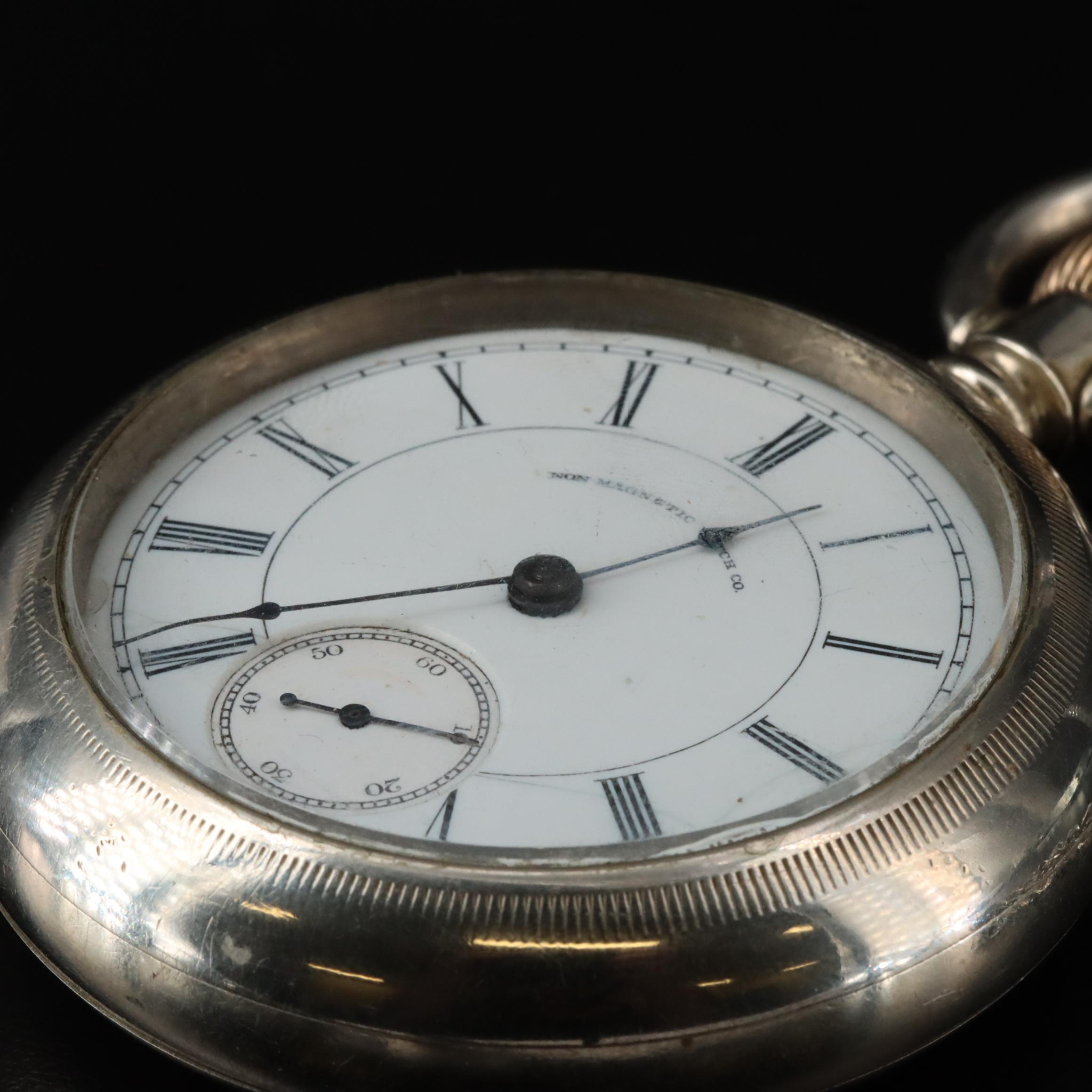 Antique 1890 Non-Magnetic Watch Co. Pocket Watch