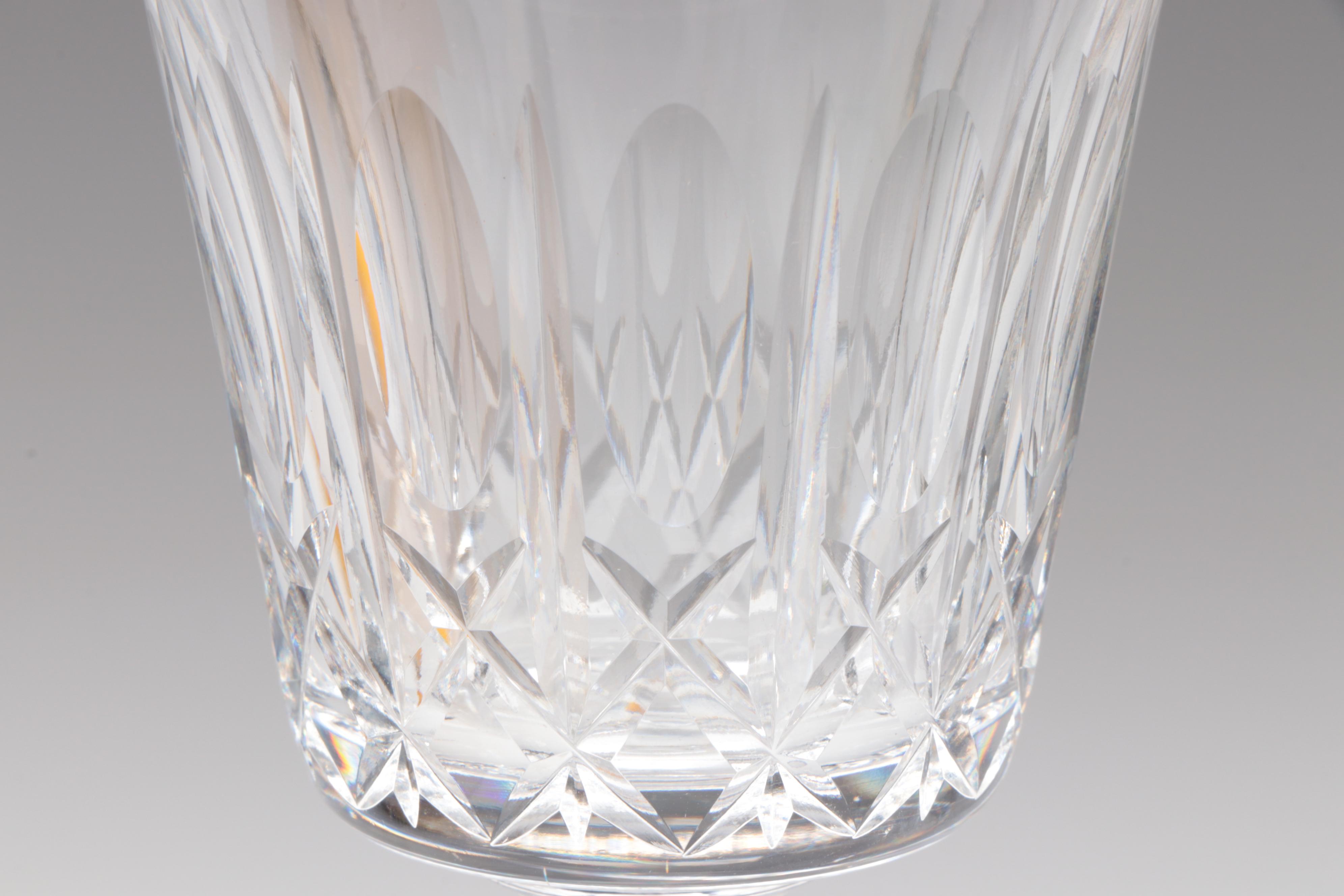 British Richardson "Olive & Cross" Crystal Water Goblet with Other Glassware