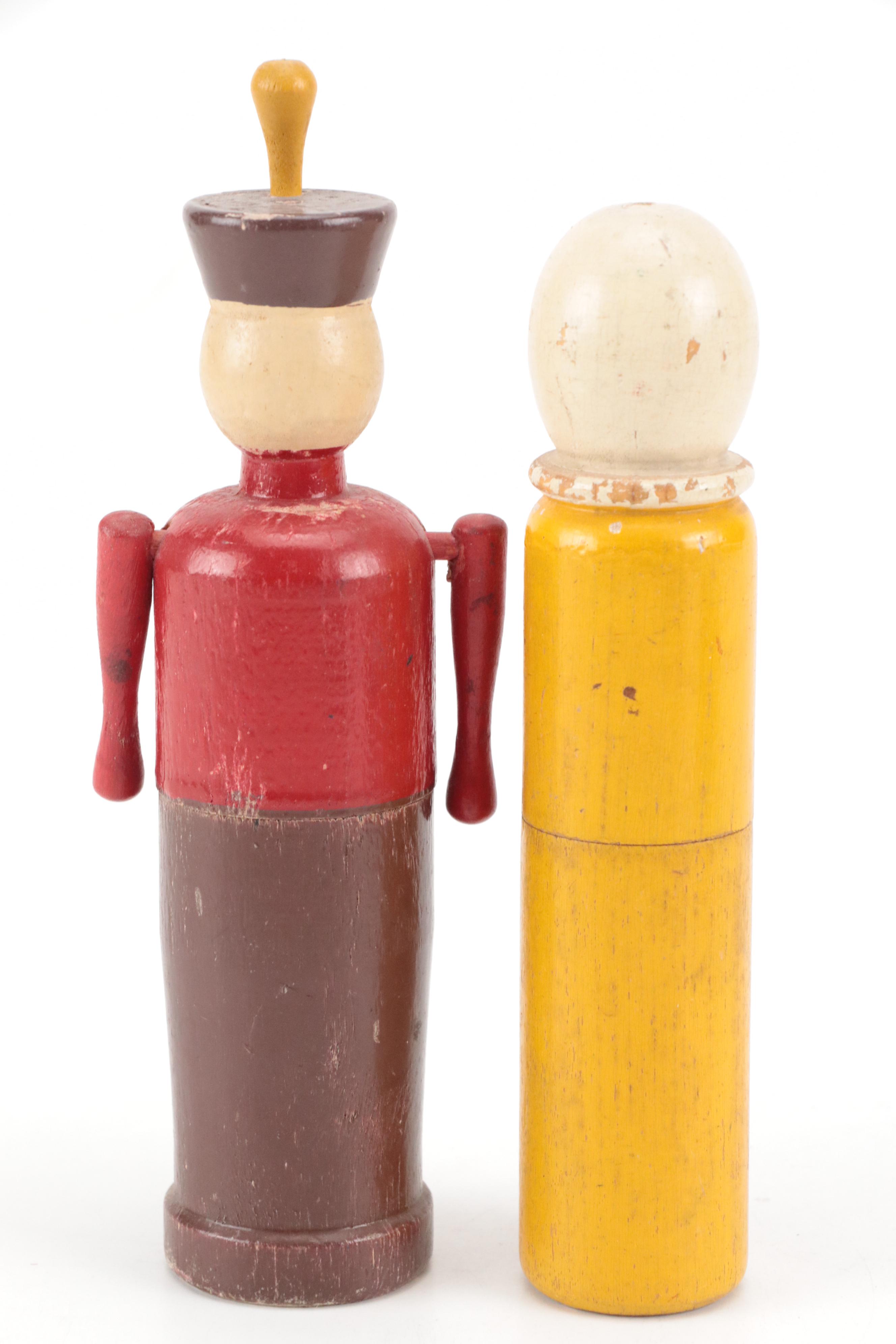 Hand-Carved Folk Art Style Wood Napkin Rings with More