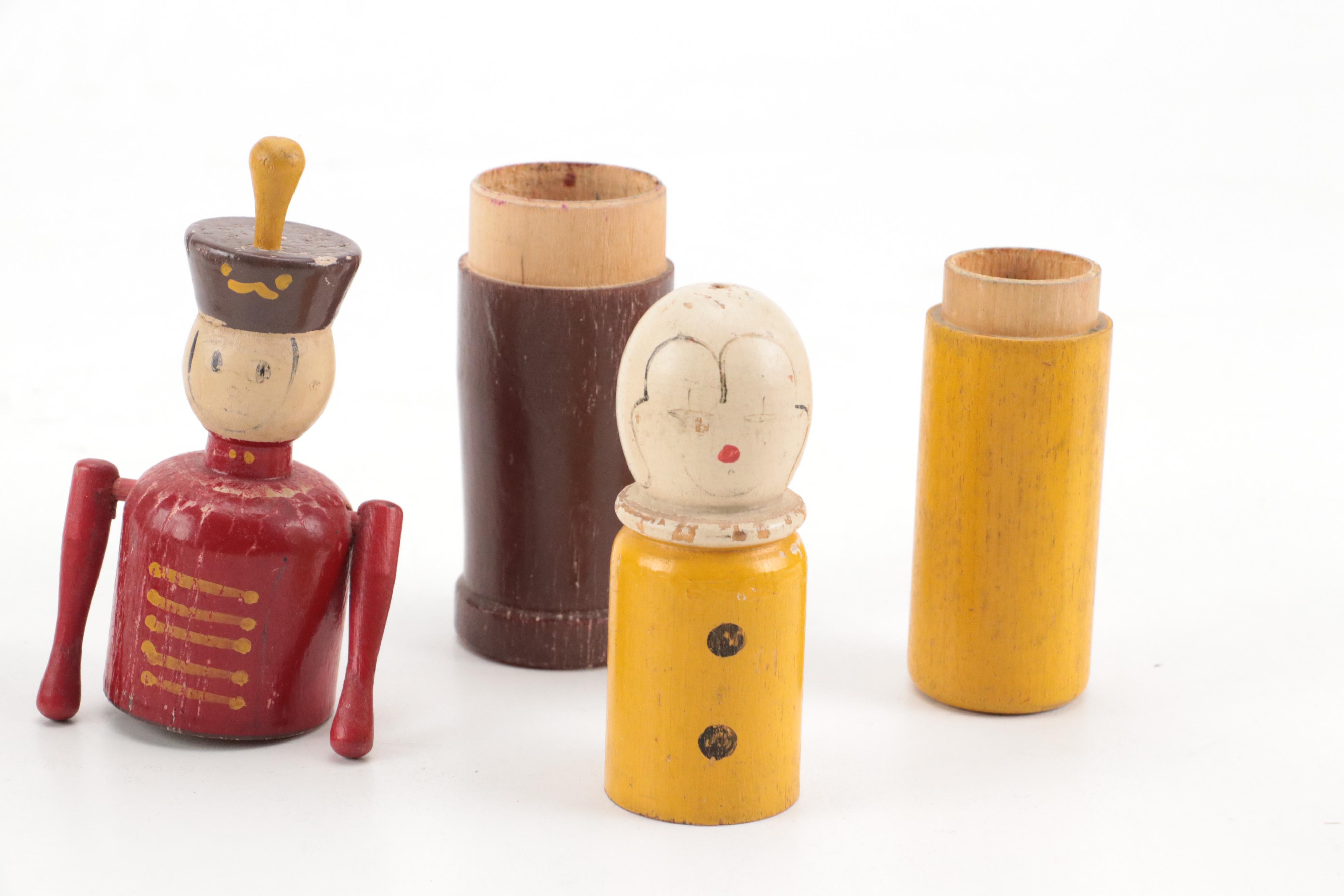 Hand-Carved Folk Art Style Wood Napkin Rings with More