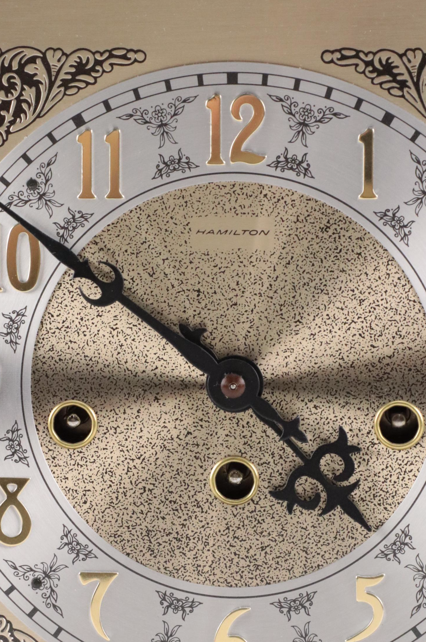 Hermle "Hamilton" Walnut Mechanical Movement Mantel Clock, 1991