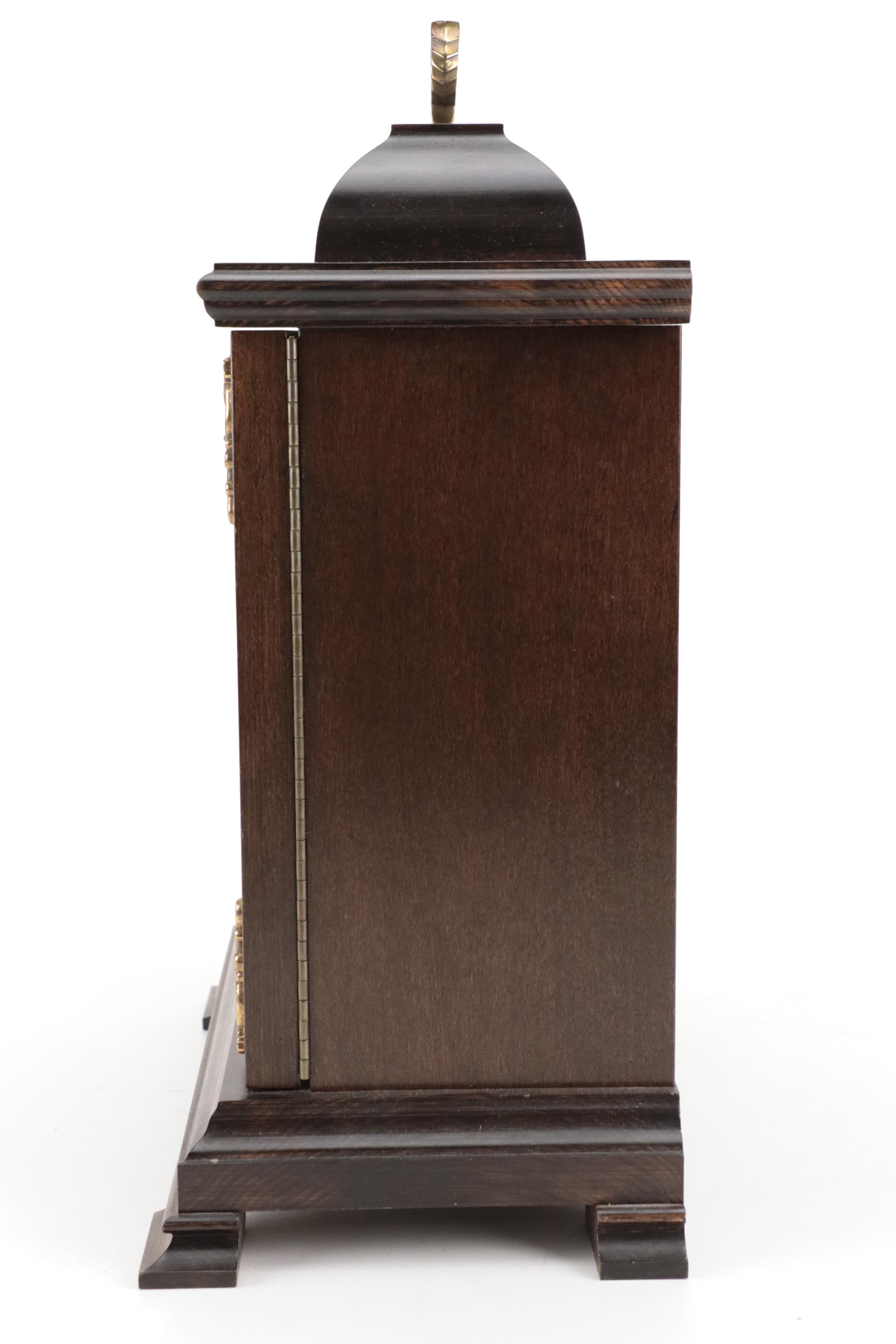 Hermle "Hamilton" Walnut Mechanical Movement Mantel Clock, 1991