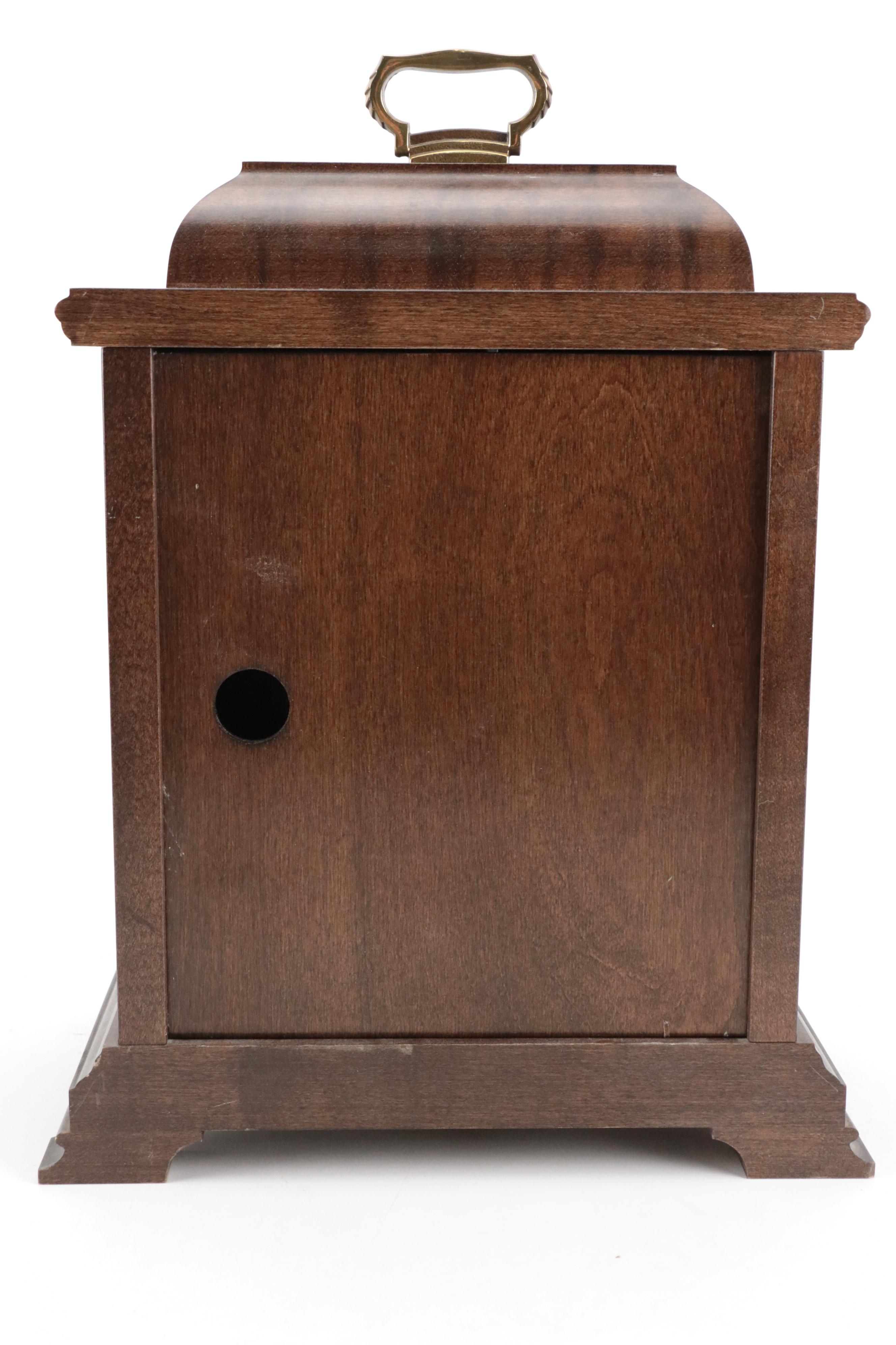 Hermle "Hamilton" Walnut Mechanical Movement Mantel Clock, 1991