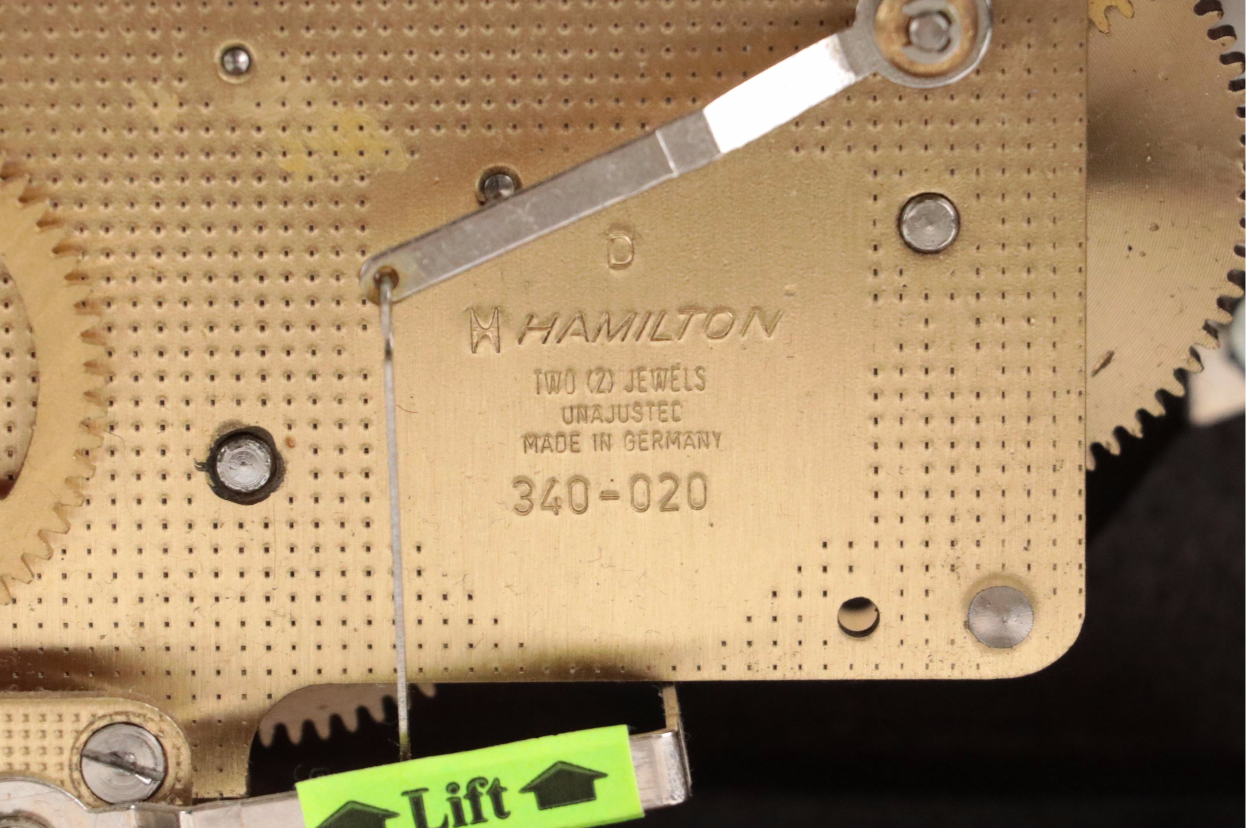 Hermle "Hamilton" Walnut Mechanical Movement Mantel Clock, 1991