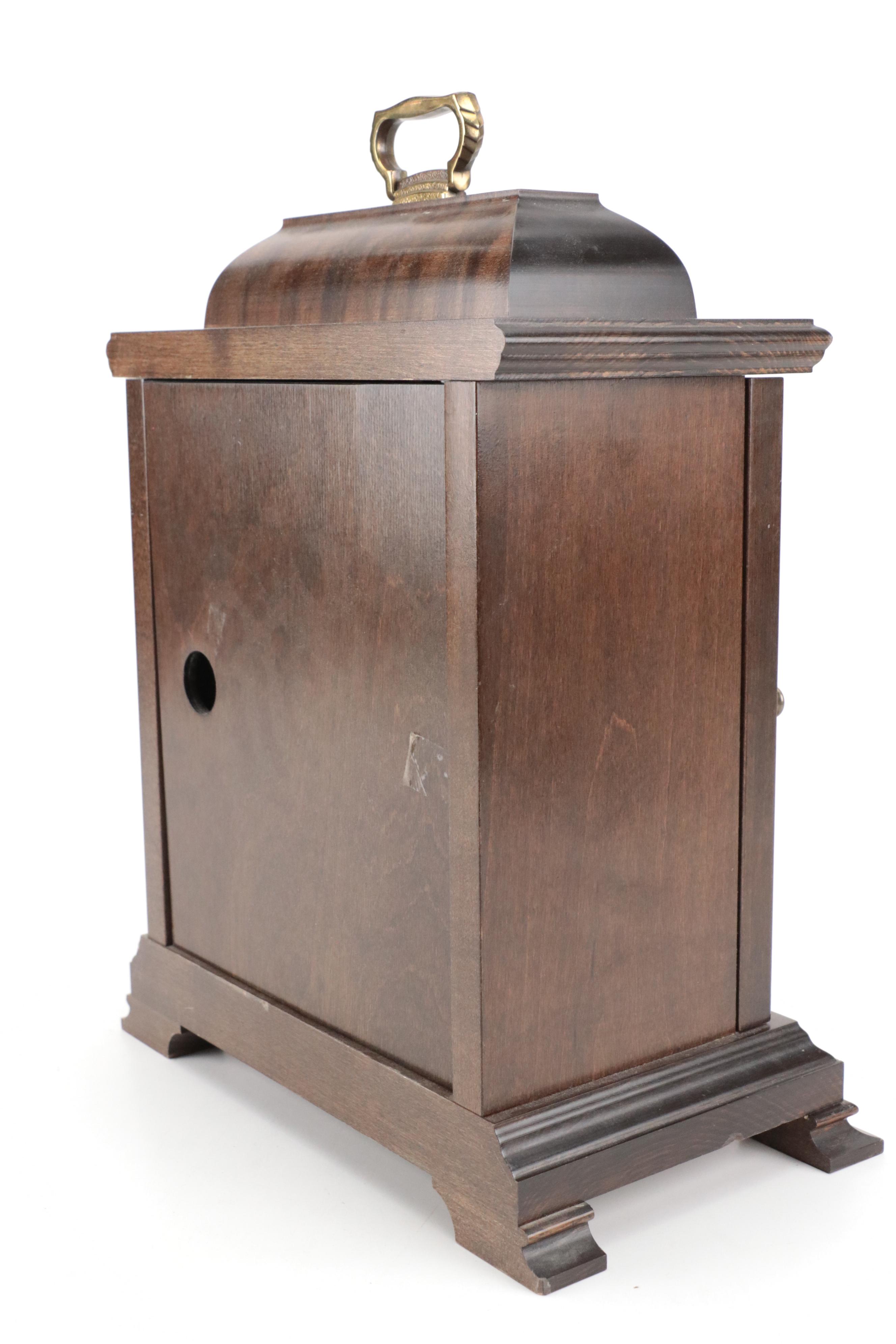 Hermle "Hamilton" Walnut Mechanical Movement Mantel Clock, 1991