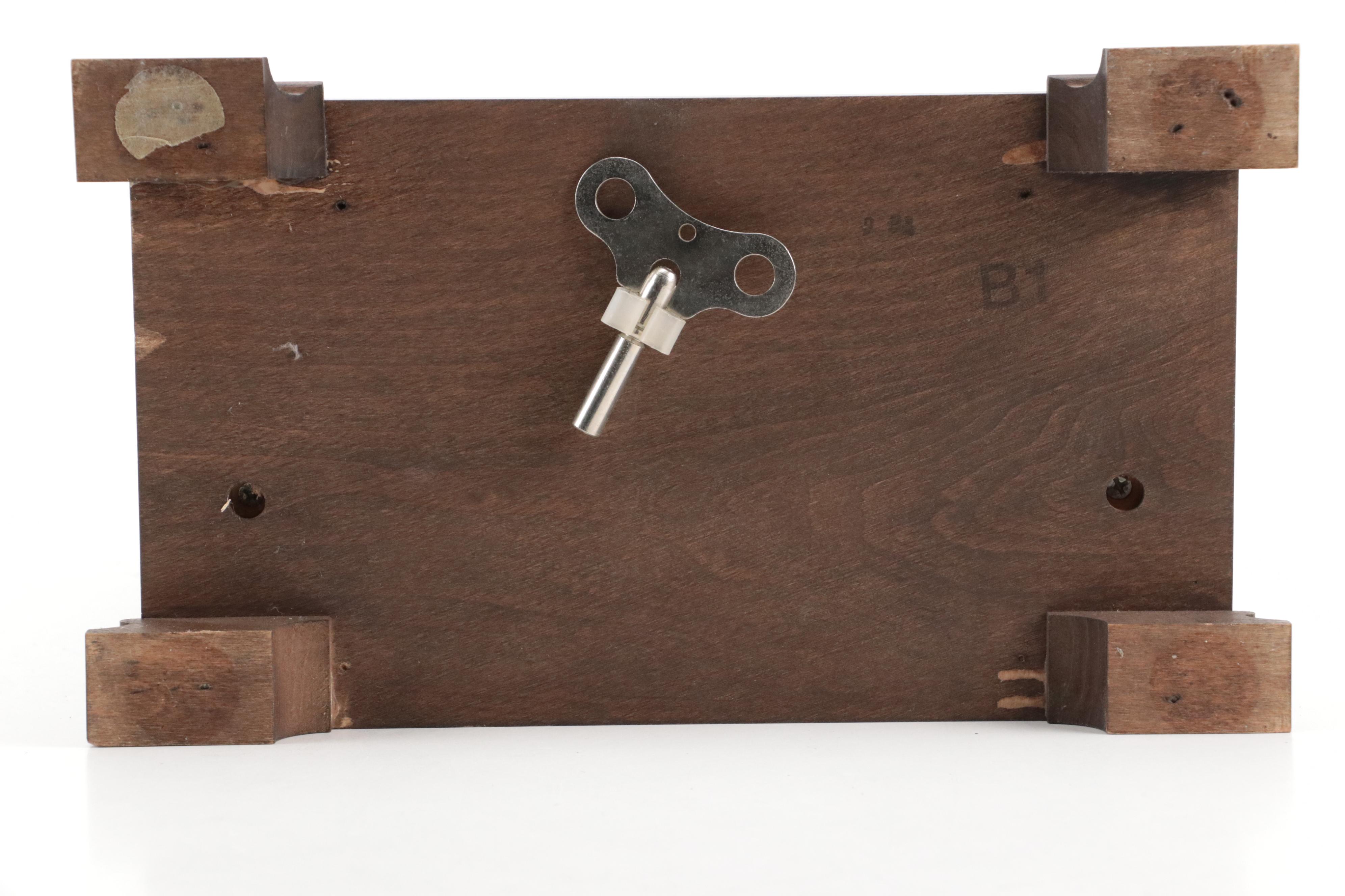 Hermle "Hamilton" Walnut Mechanical Movement Mantel Clock, 1991