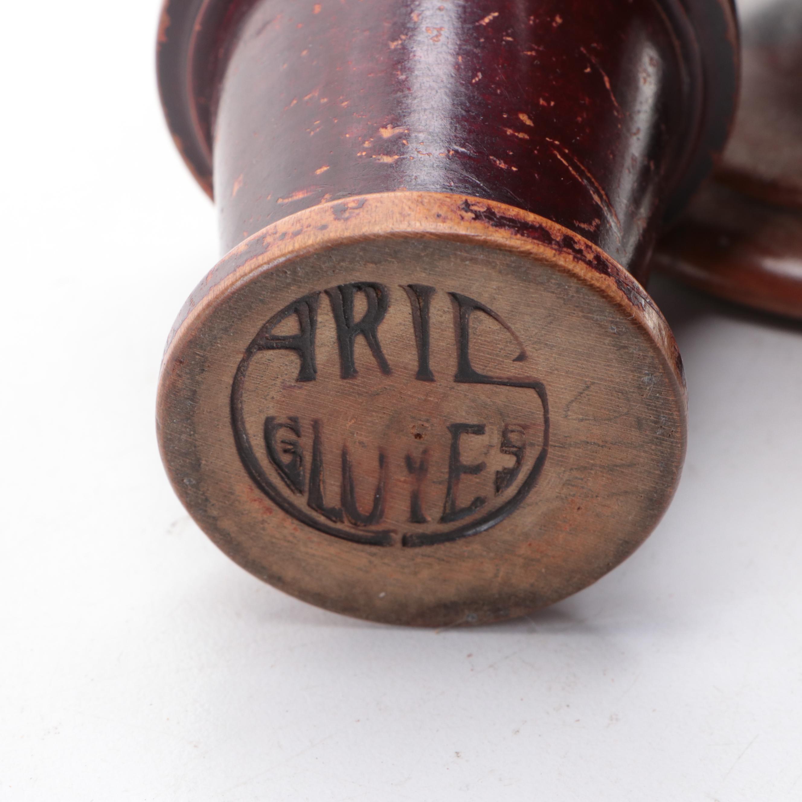 Turned Wood Mortar and Pestle with More Turned Wood Vessels and Lidded Boxes