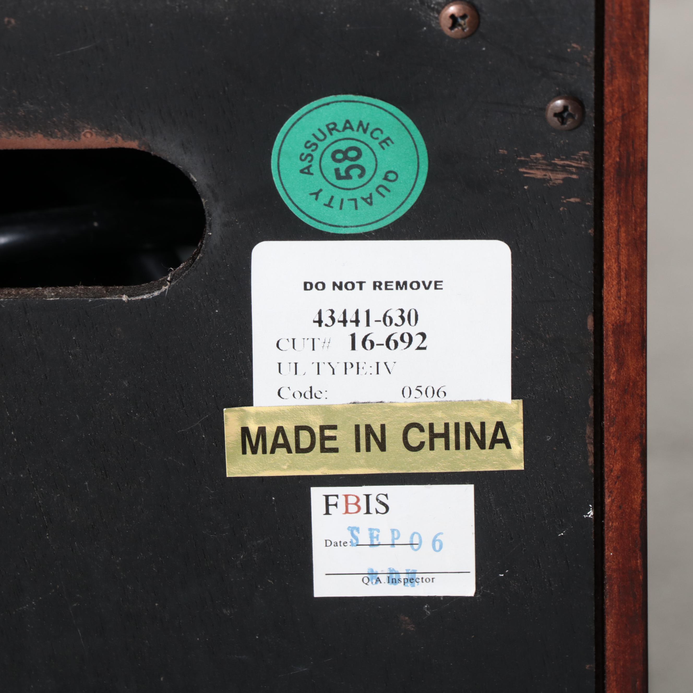 Thomasville Computer Credenza and Hutch with Leather Office Chair