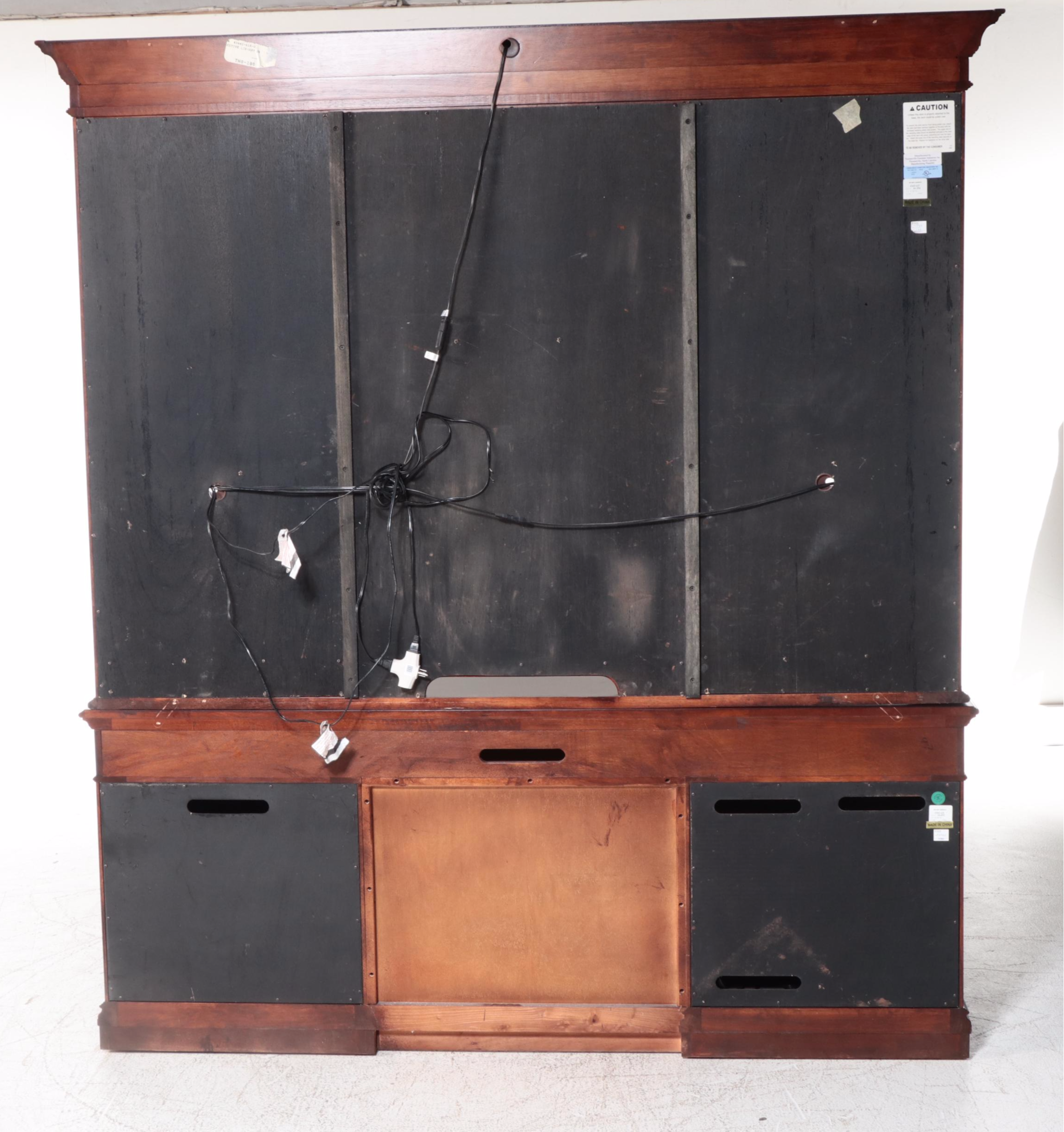 Thomasville Computer Credenza and Hutch with Leather Office Chair