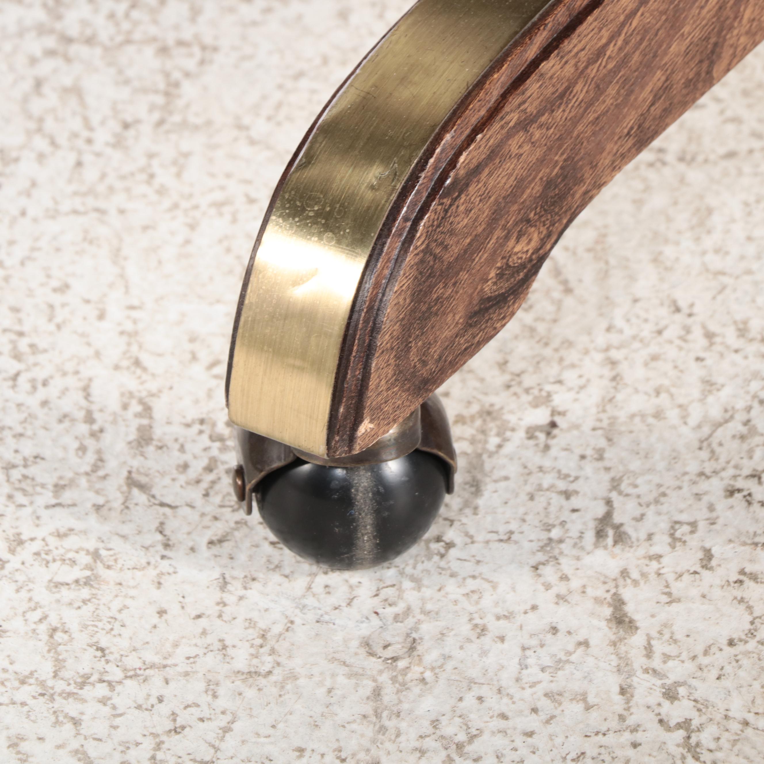 Thomasville Computer Credenza and Hutch with Leather Office Chair