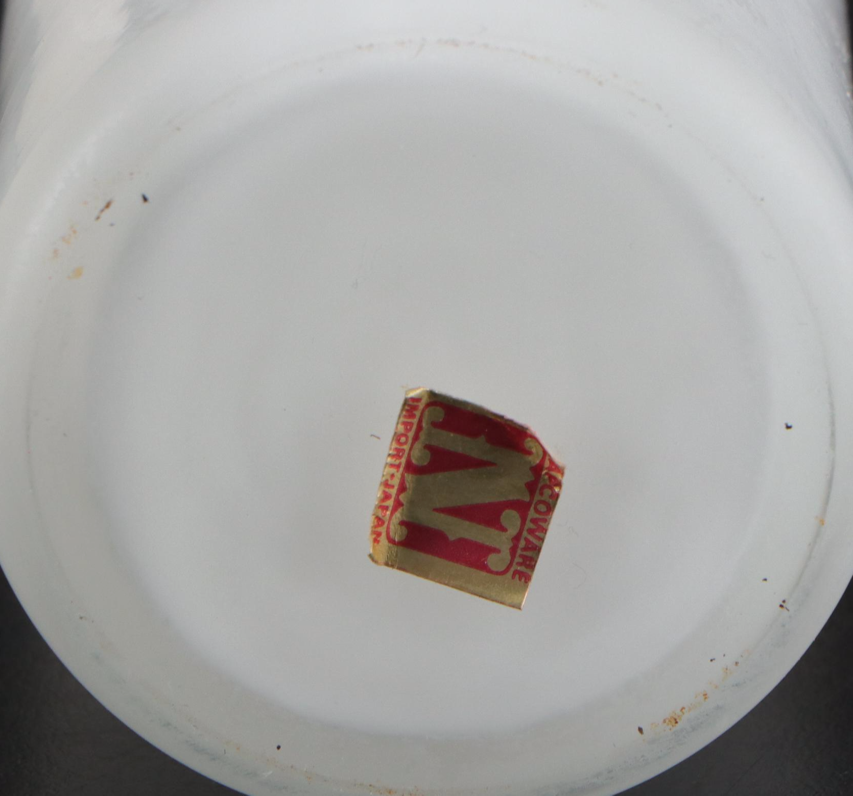 Hand-Painted Blown Glass Vases with Other Milk Glass Vases, Mid to Late 20th C.