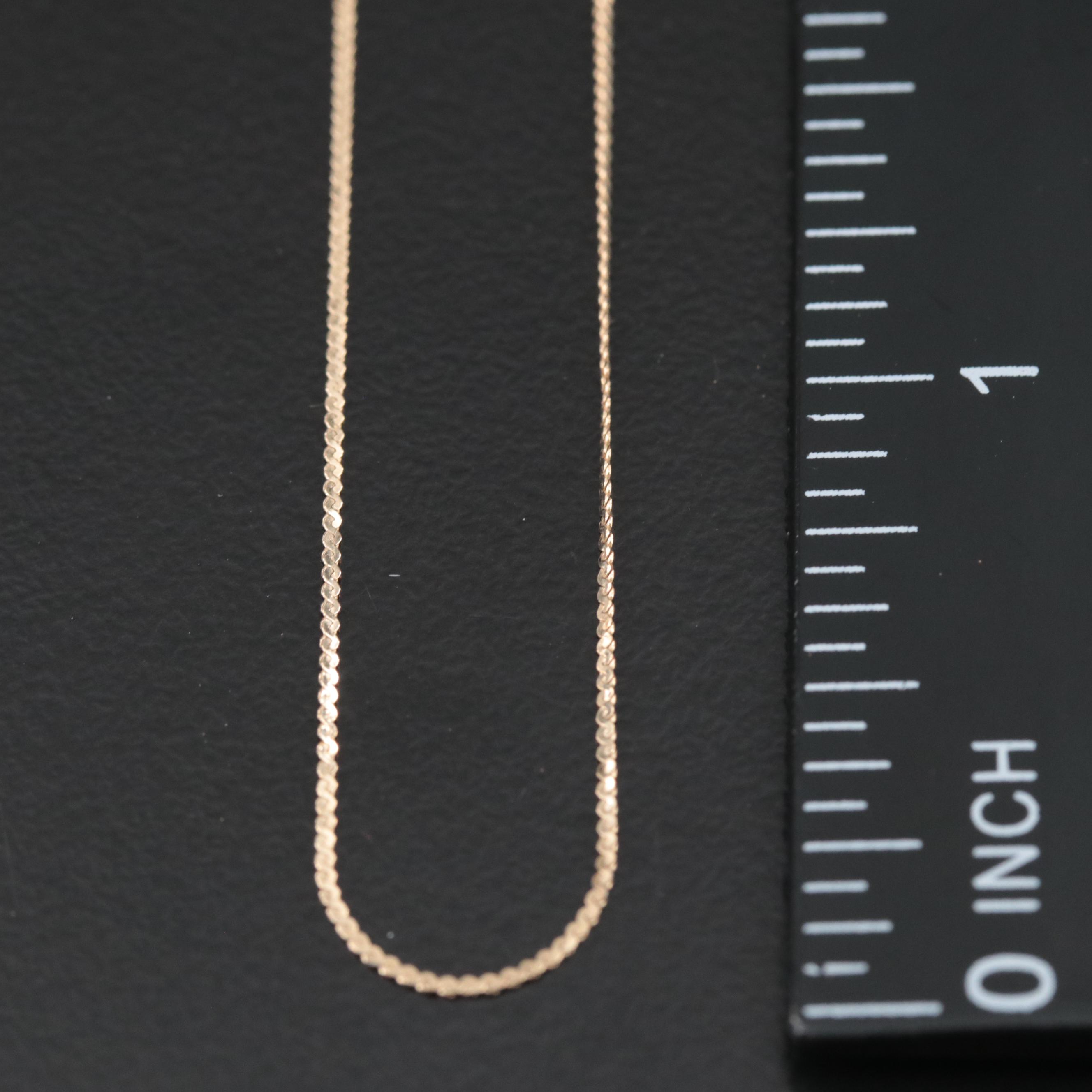 14K Serpentine Chain Necklace