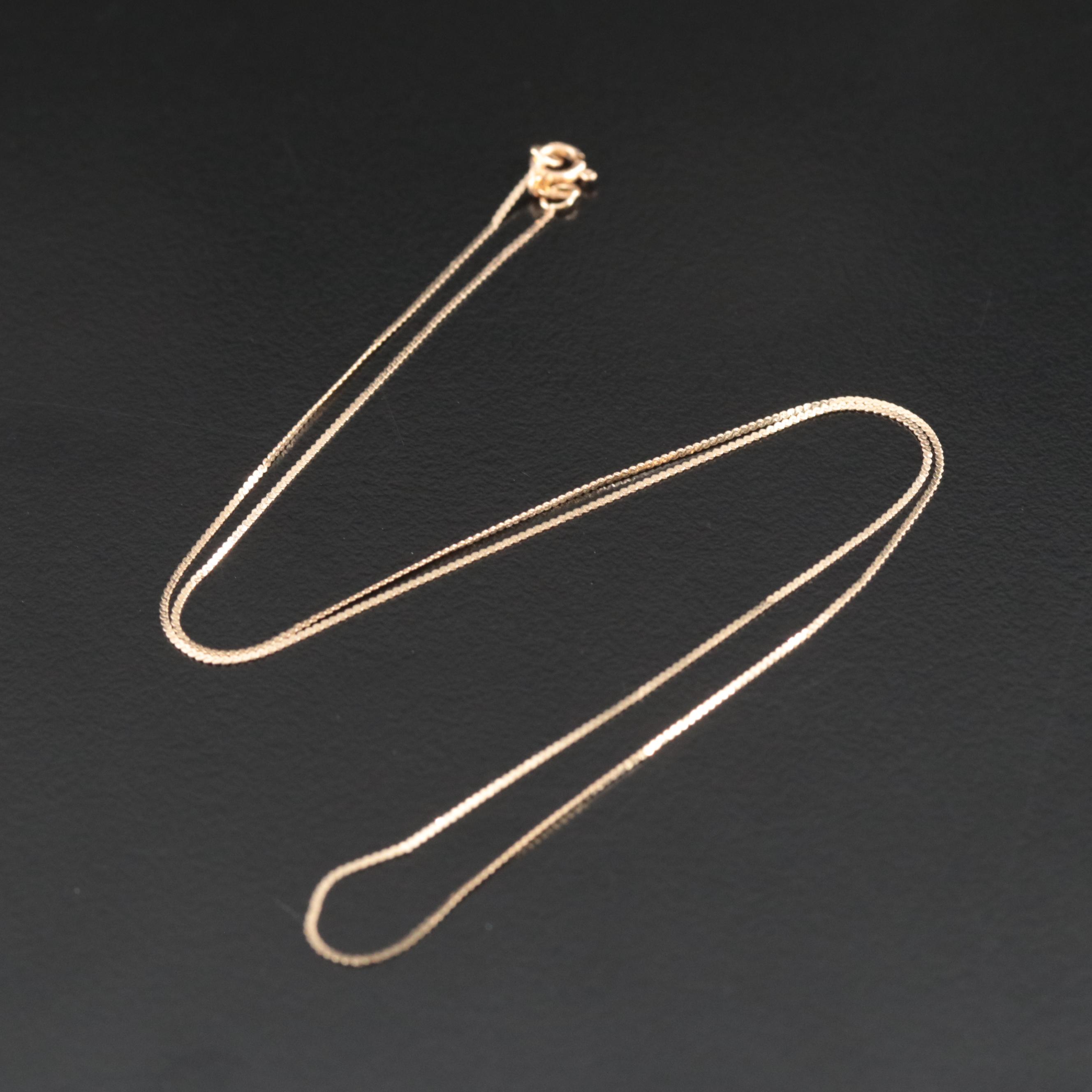 14K Serpentine Chain Necklace