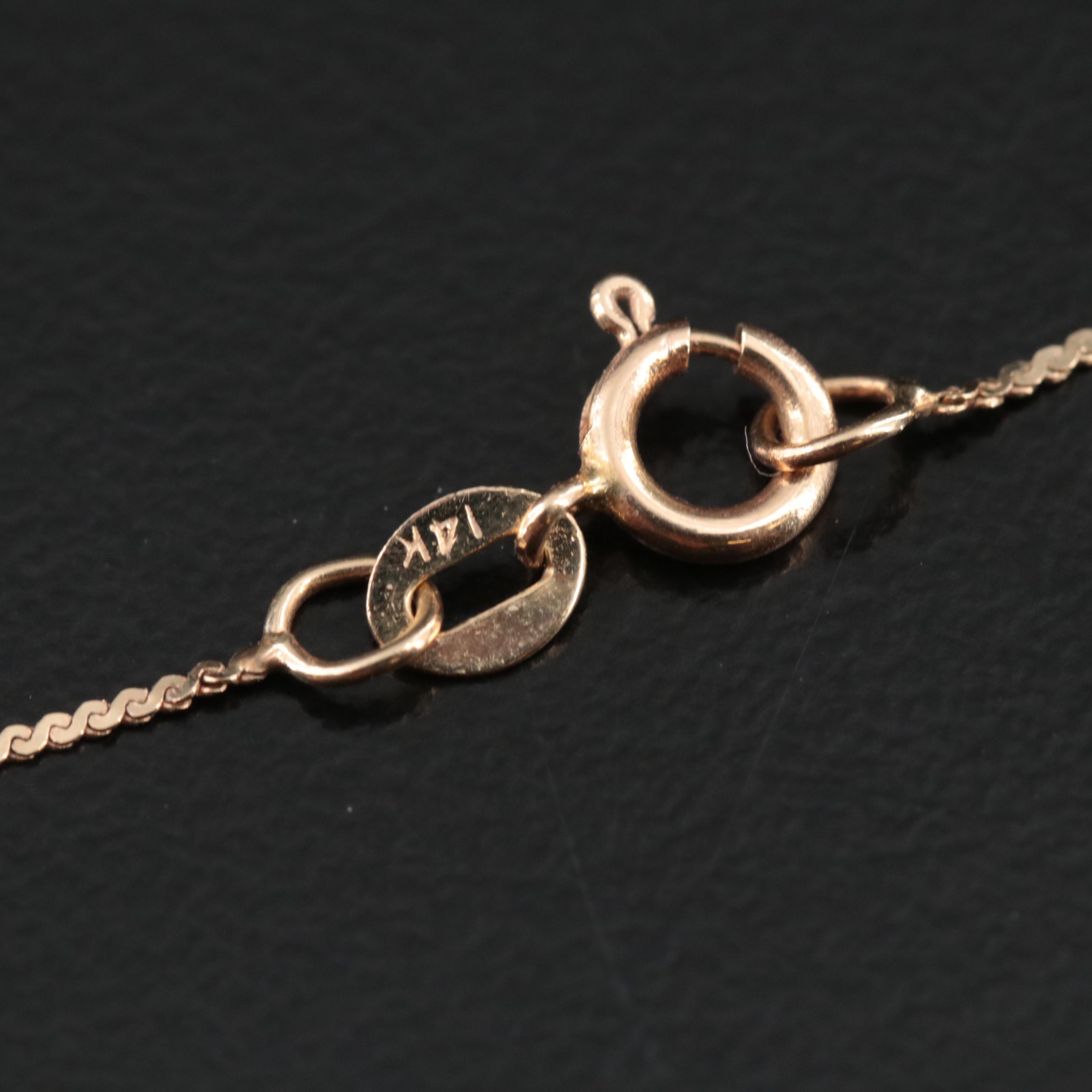 14K Serpentine Chain Necklace