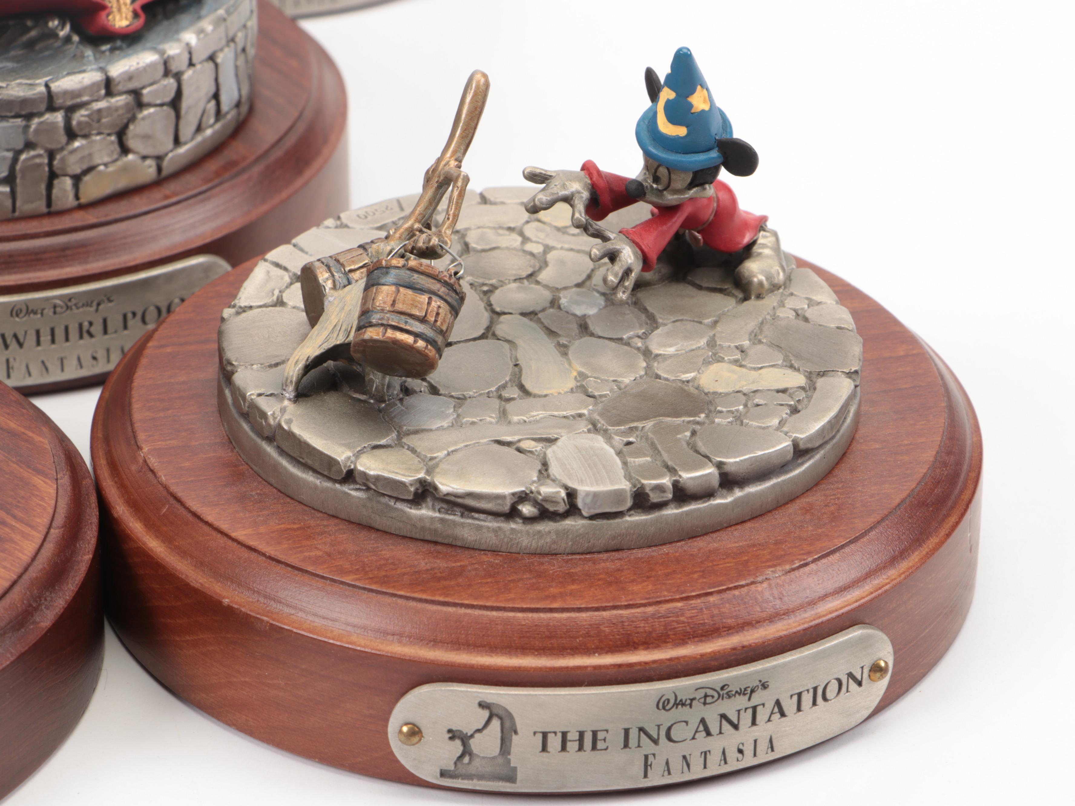 Hudson Limited Edition Pewter on Wood "Fantasia" Figurines